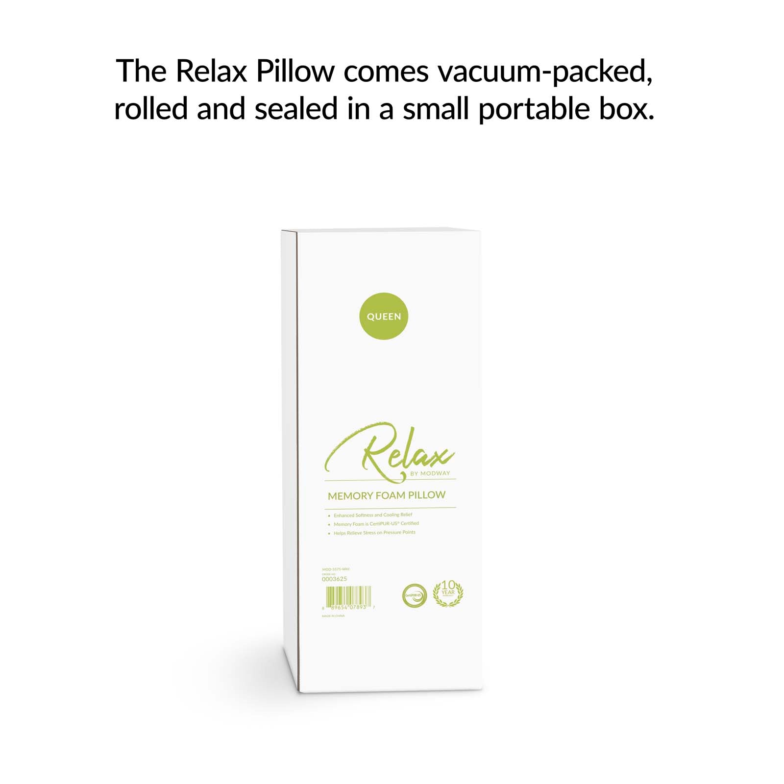 Modway Pillows - Relax Standard Queen Pillow White