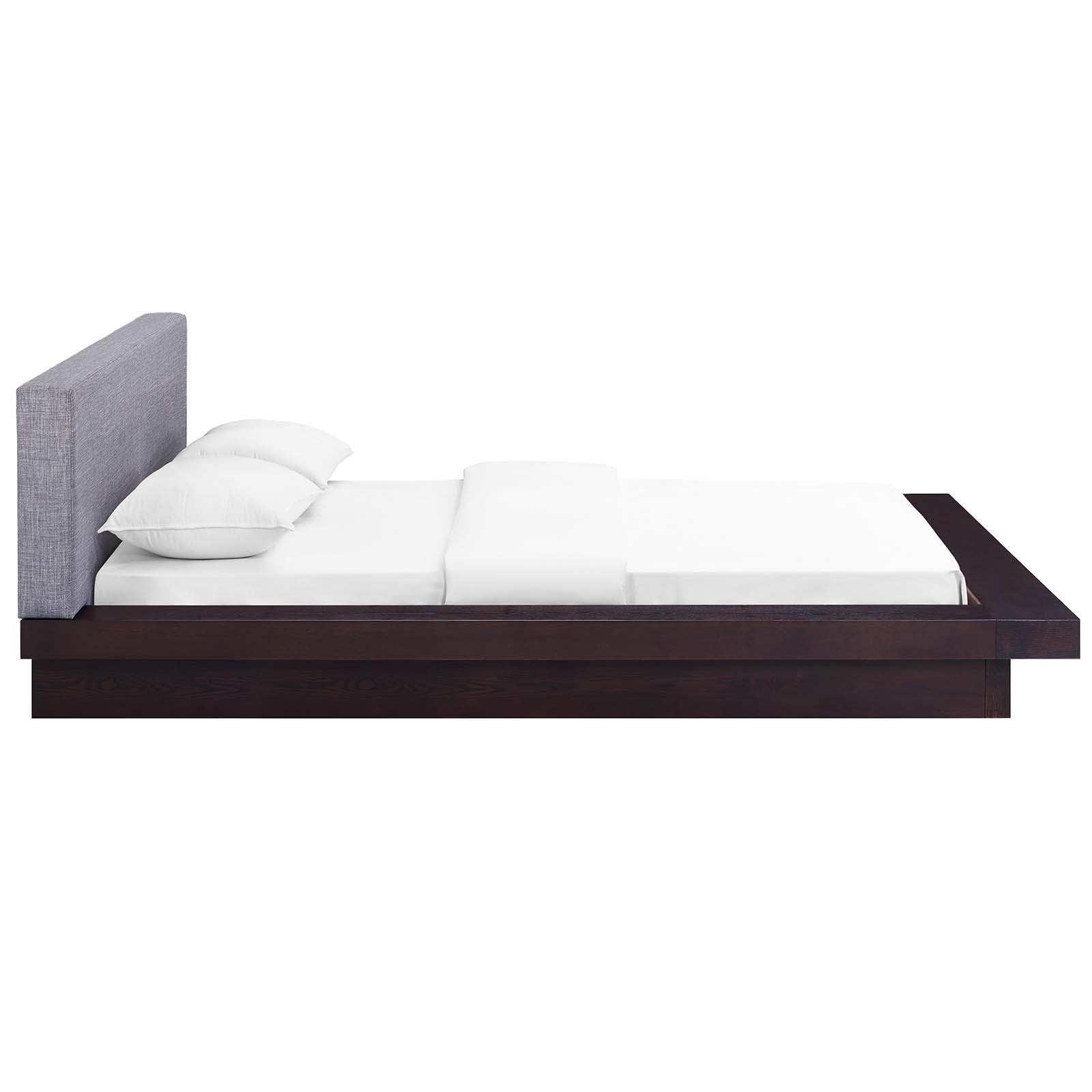 Modway Beds - Freja Queen Fabric Platform Bed Cappuccino And Gray