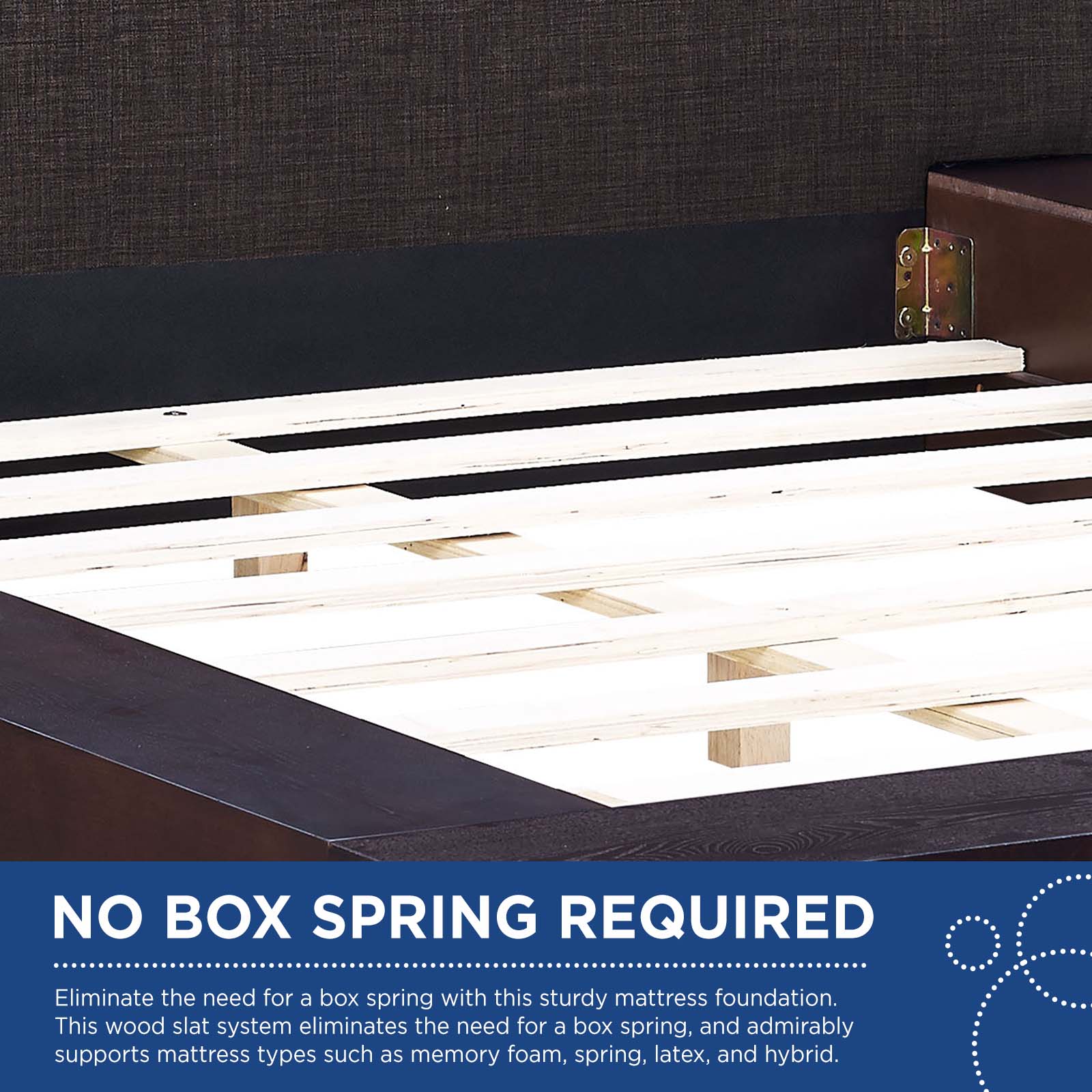 Modway Beds - Freja Queen Fabric Platform Bed Cappuccino Latte