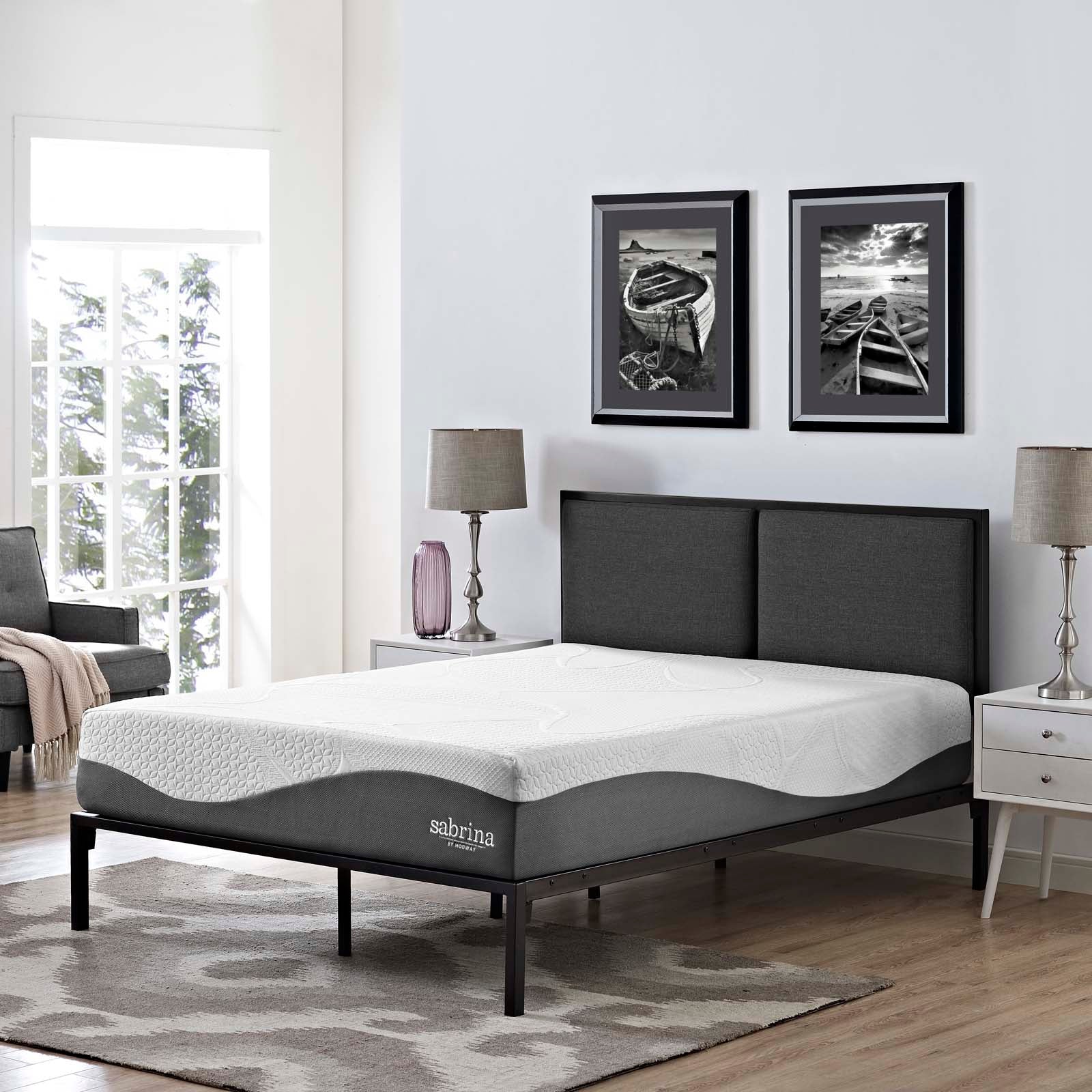 Modway Mattresses - Sabrina Latex Memory Foam Queen Mattress 12"