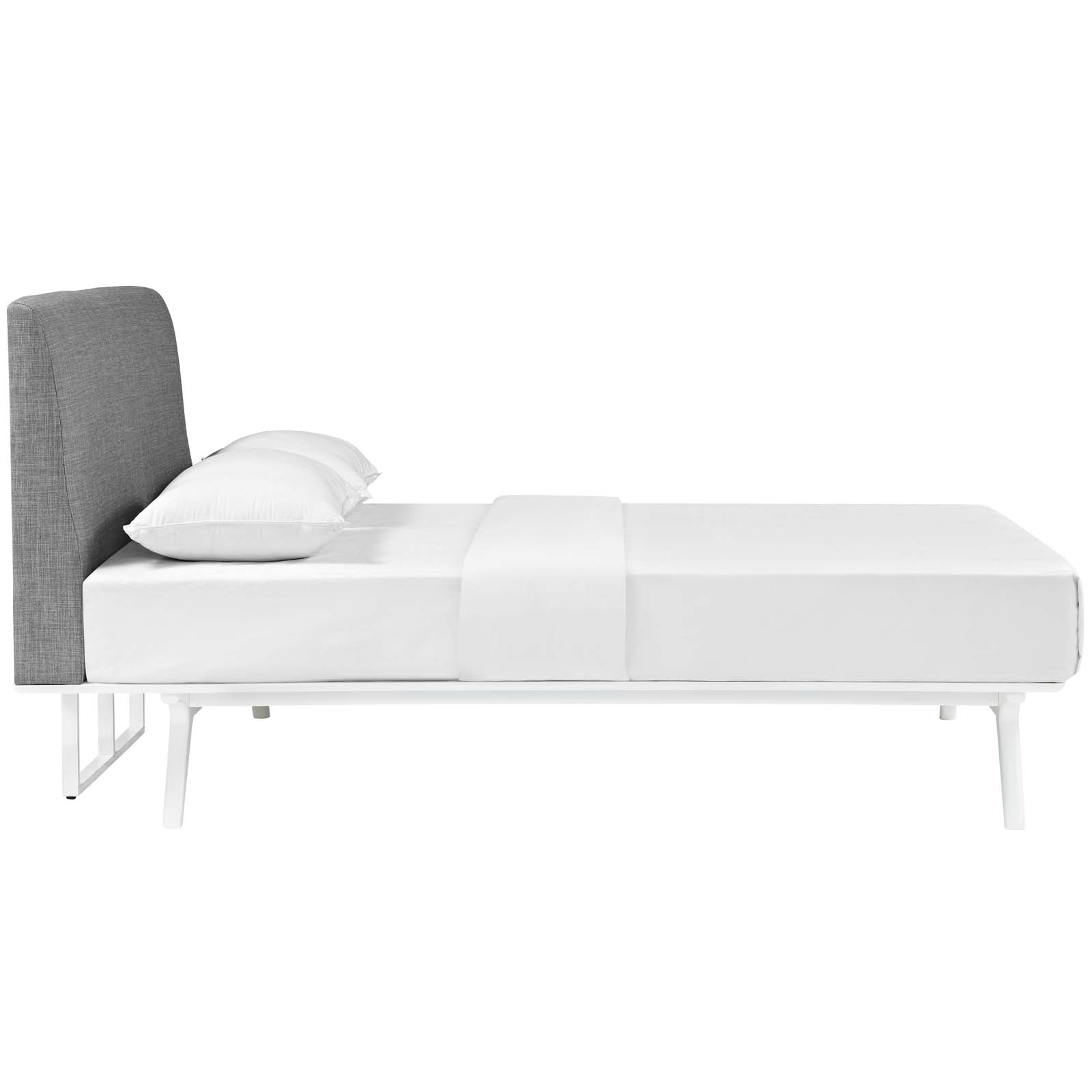 Modway Beds - Tracy Full Bed White Gray