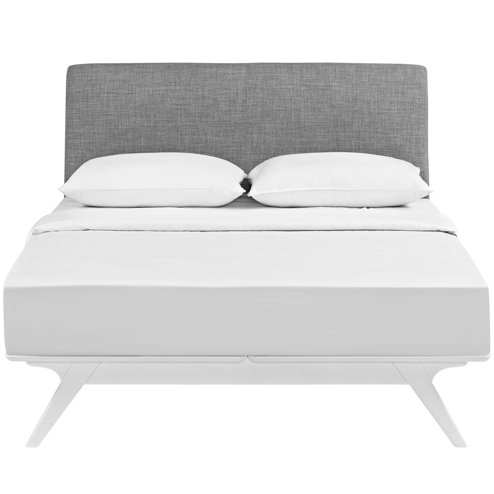 Modway Beds - Tracy King Bed White And Gray