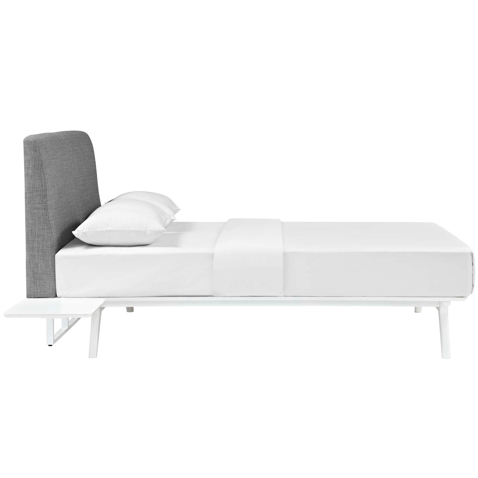 Modway Bedroom Sets - Tracy 3 Piece Full Bedroom Set White Gray