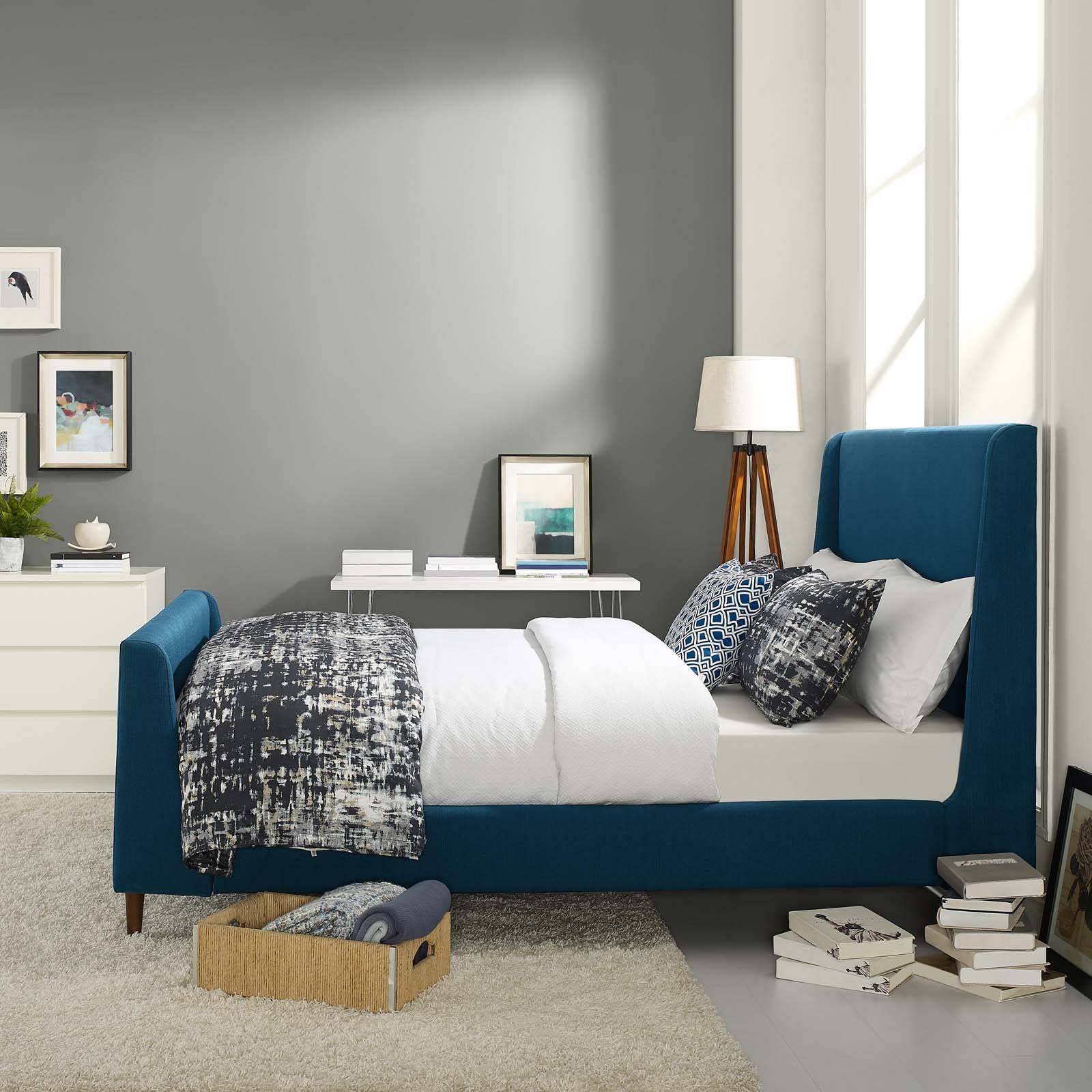 Modway Beds - Aubree Queen Bed Azure