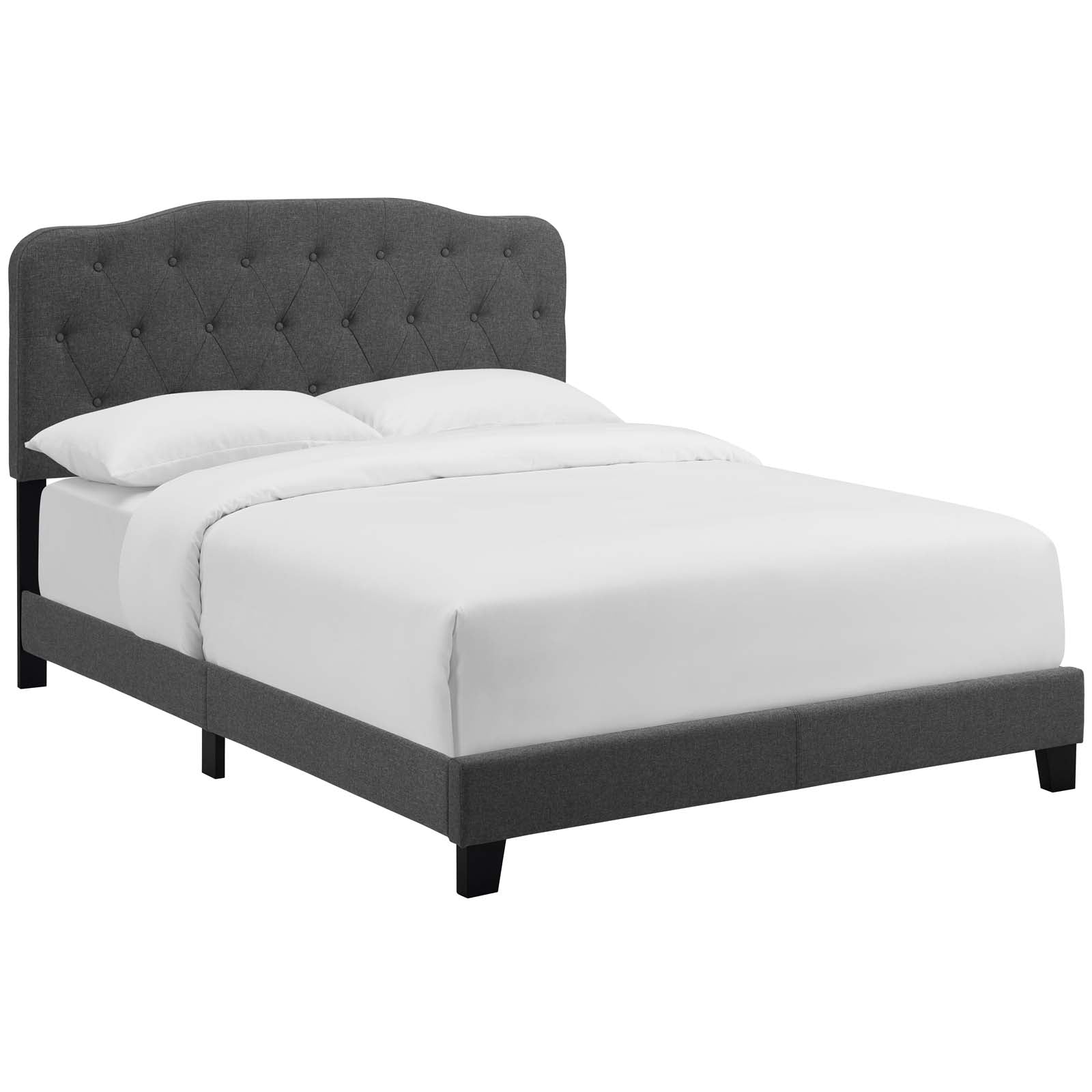 Modway Beds - Amelia Full Upholstered Fabric Bed Gray