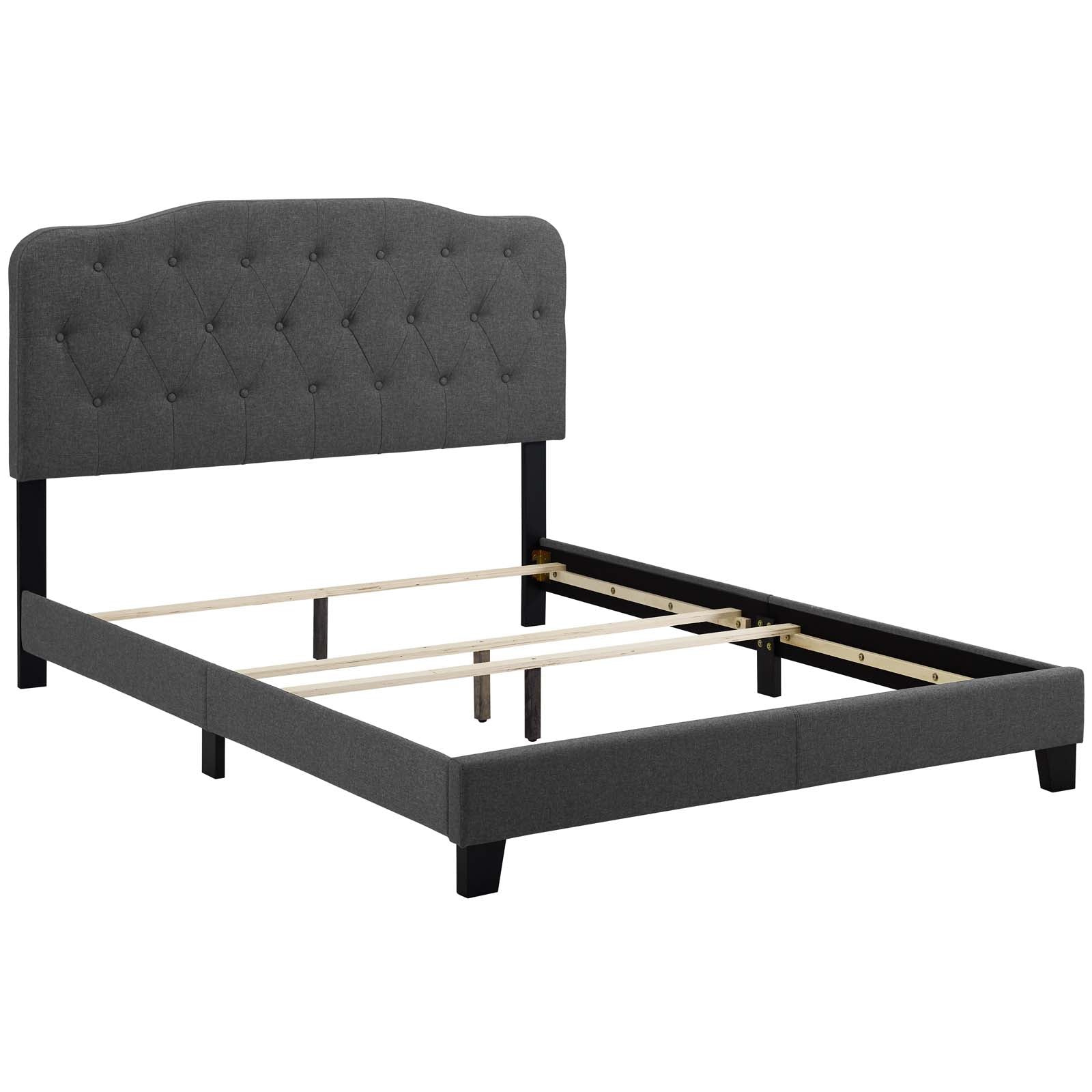Modway Beds - Amelia Full Upholstered Fabric Bed Gray