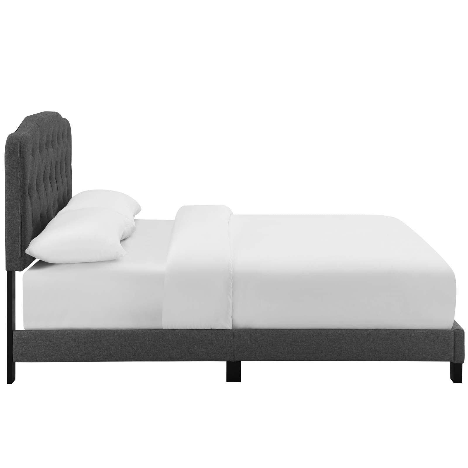 Modway Beds - Amelia Full Upholstered Fabric Bed Gray