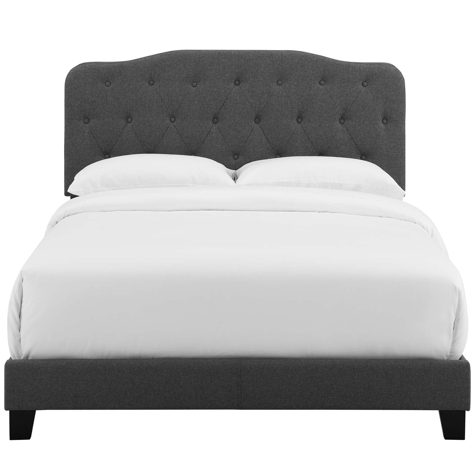 Modway Beds - Amelia Full Upholstered Fabric Bed Gray