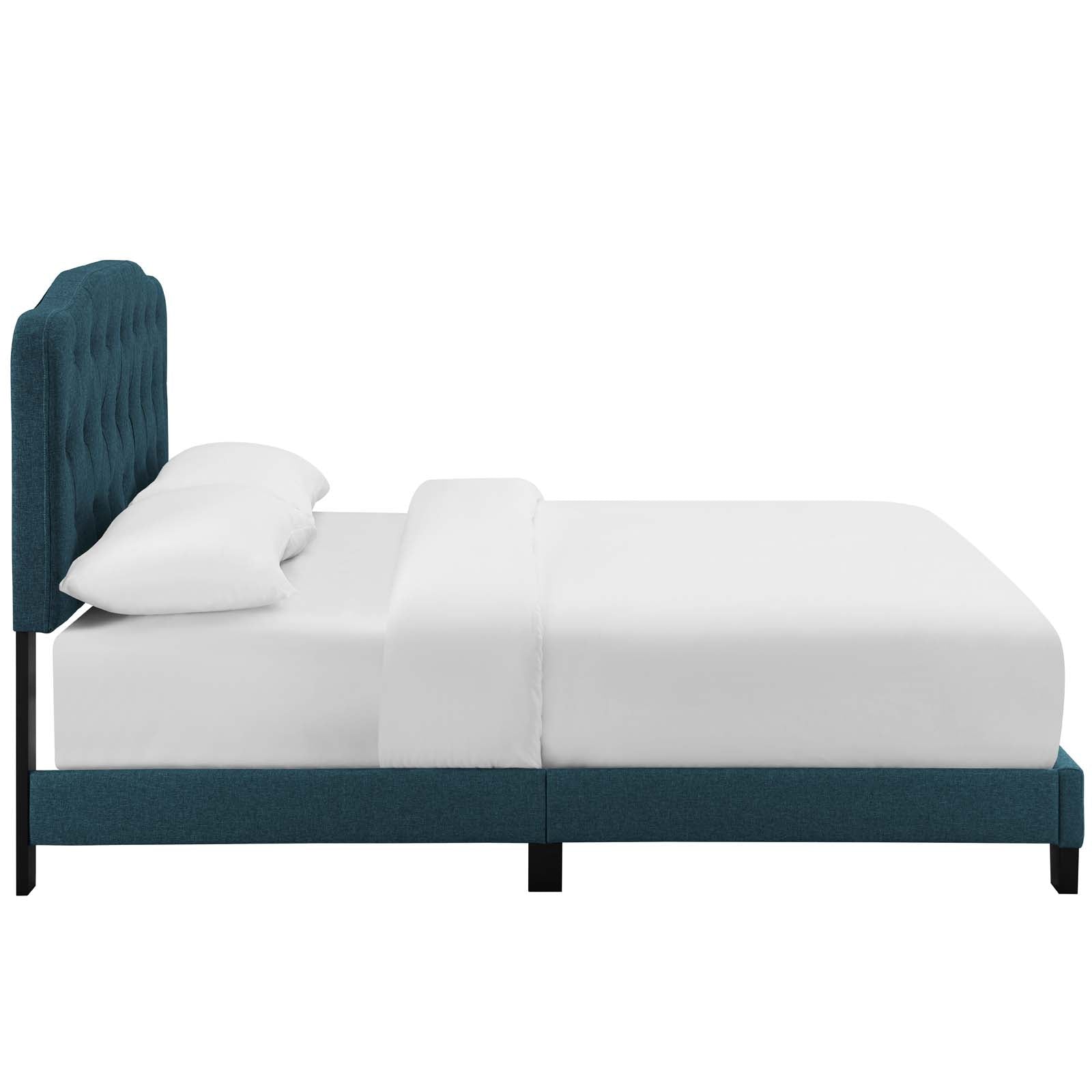 Modway Beds - Amelia Queen Upholstered Fabric Bed Azure