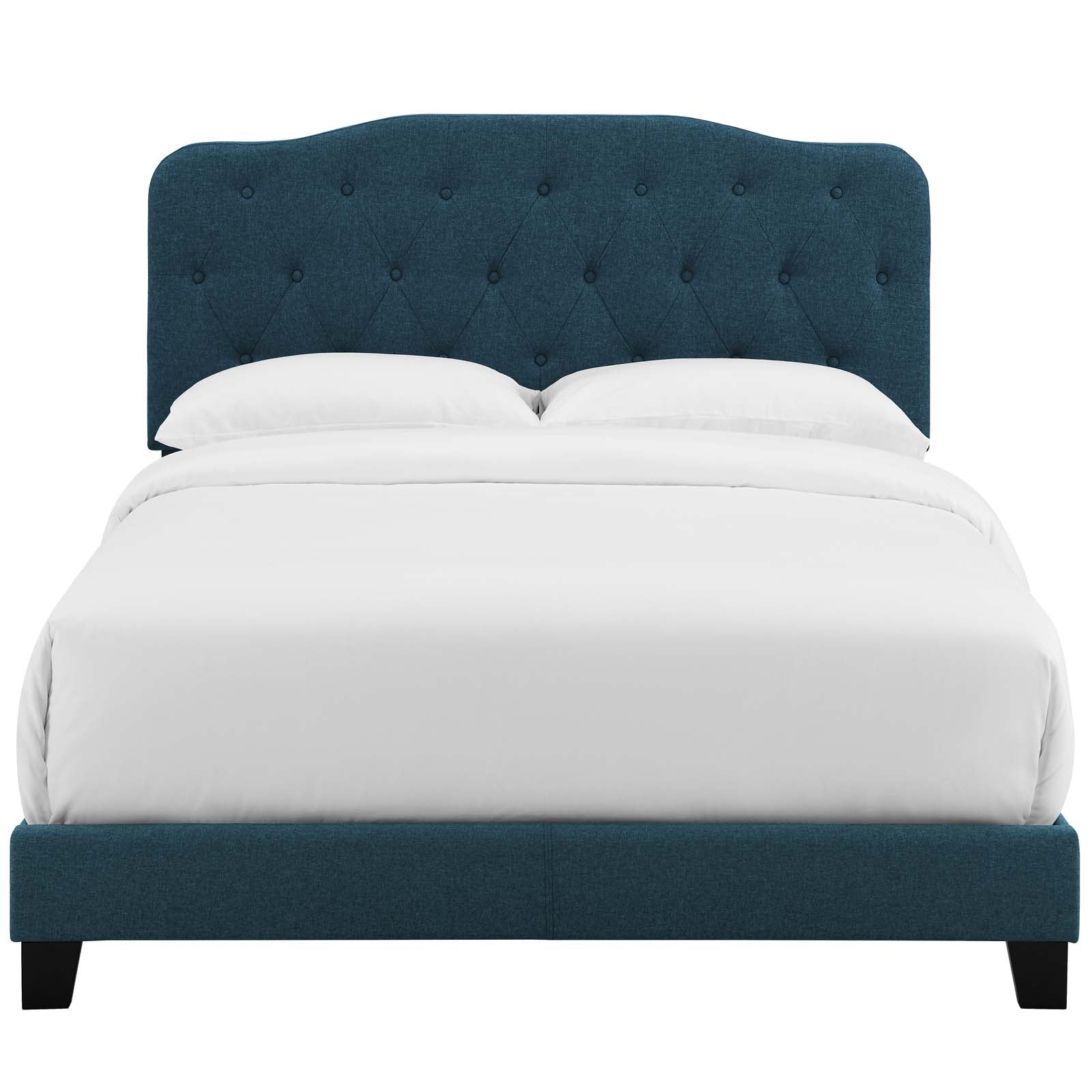 Modway Beds - Amelia Queen Upholstered Fabric Bed Azure