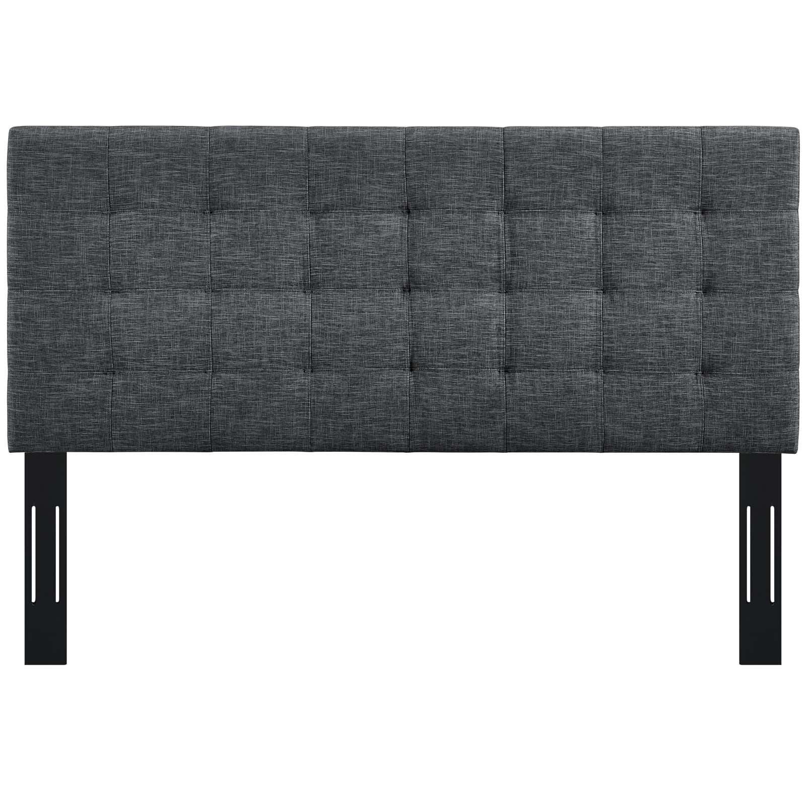Modway Headboards - Paisley Tufted Twin Upholstered Linen Fabric Headboard Gray