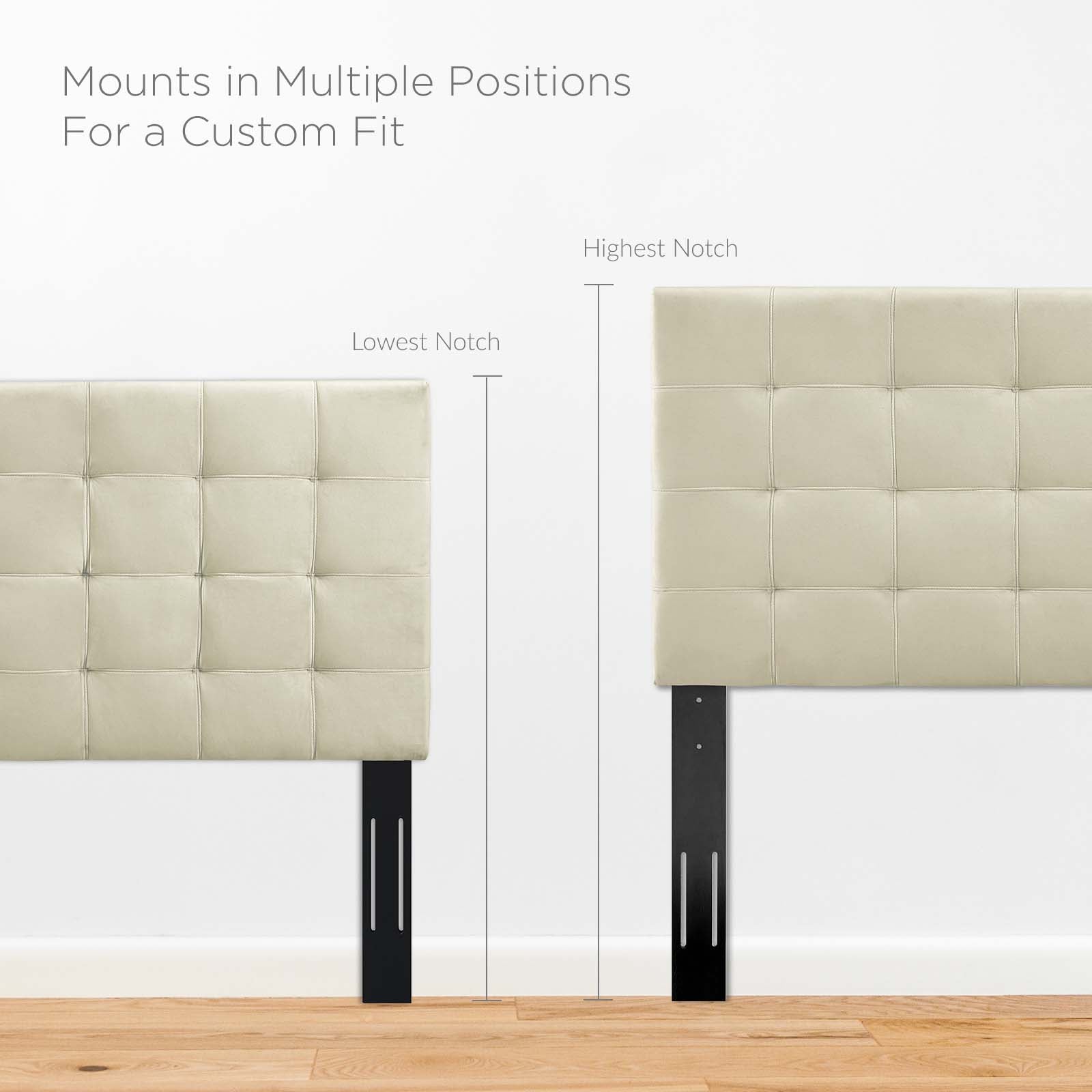 Modway Headboards - Paisley Tufted Full / Queen Headboard Ivory