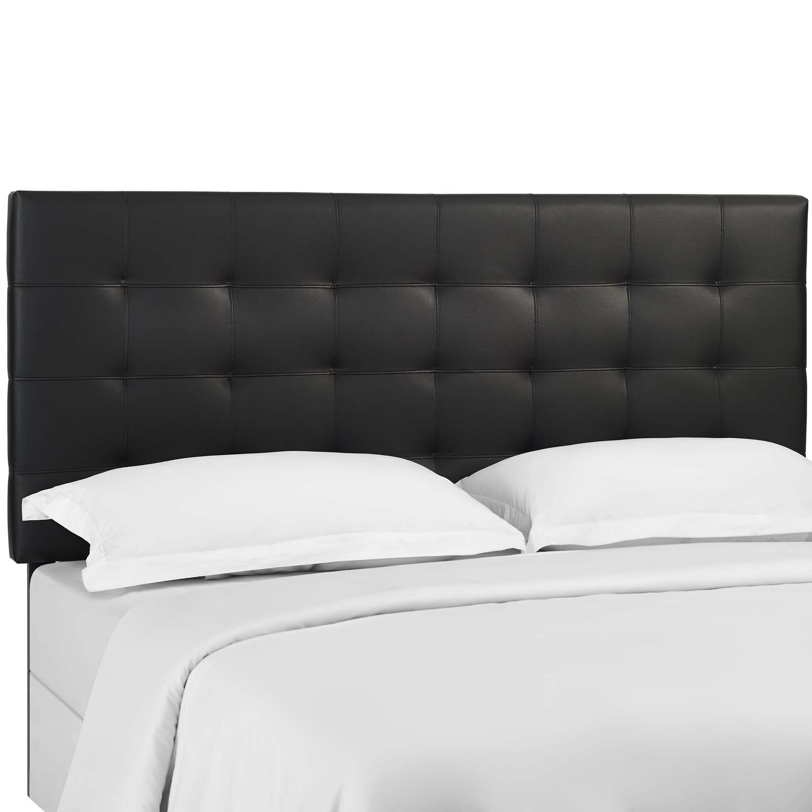 Modway Headboards - Paisley Tufted Full / Queen Upholstered Faux Leather Headboard Black