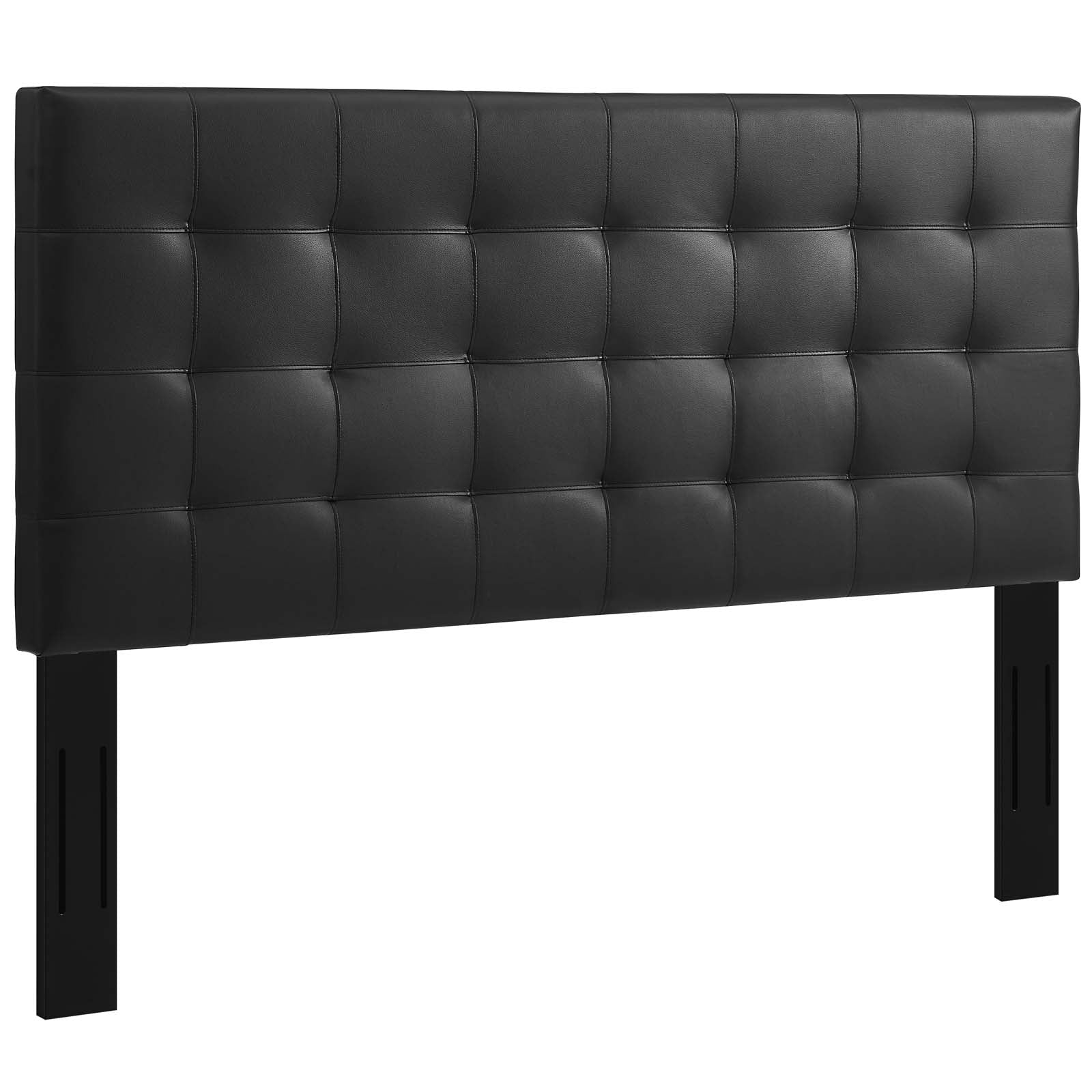 Modway Headboards - Paisley Tufted Full / Queen Upholstered Faux Leather Headboard Black