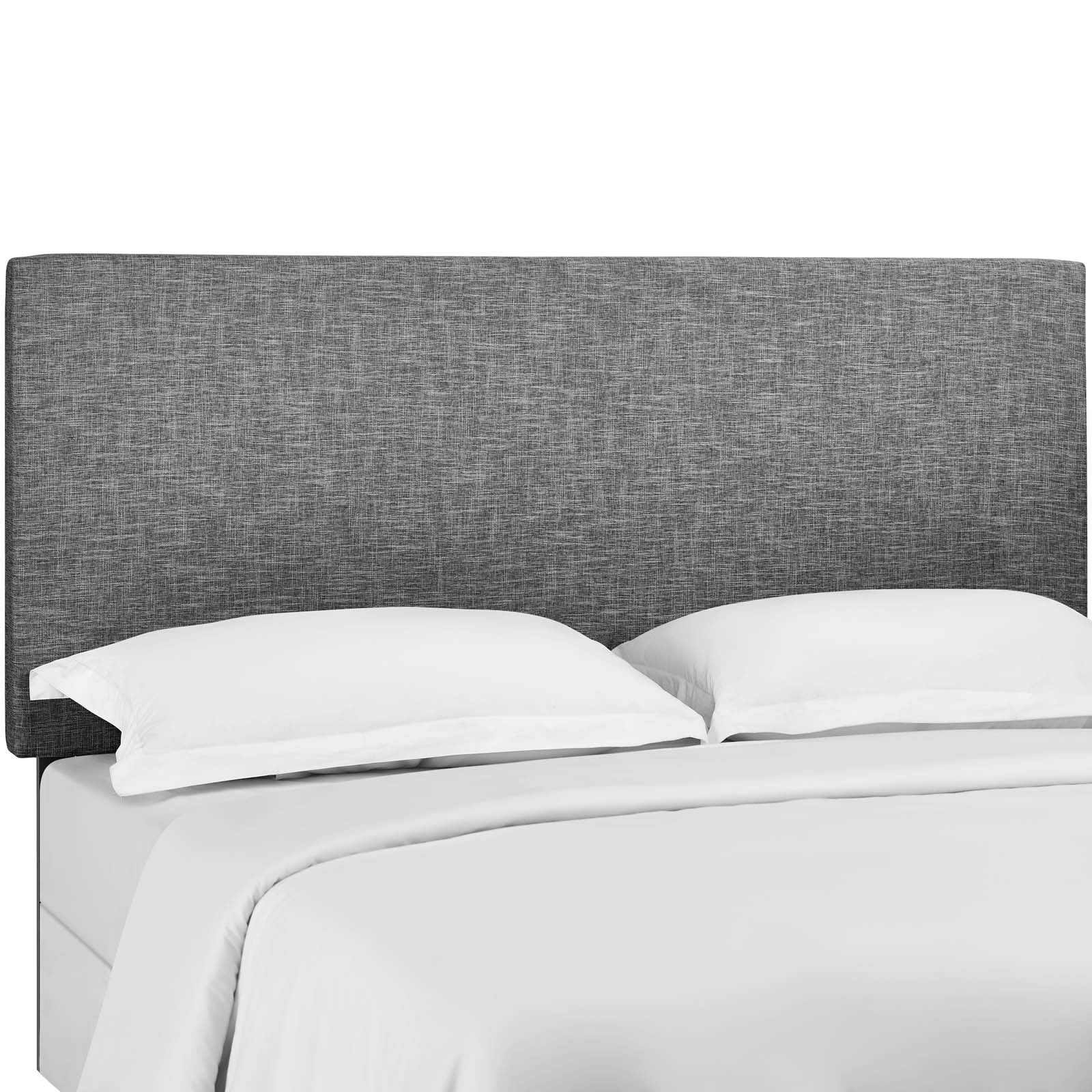 Modway Headboards - Taylor-Full-/-Queen-Upholstered-Linen-Fabric-Headboard-Light-Gray