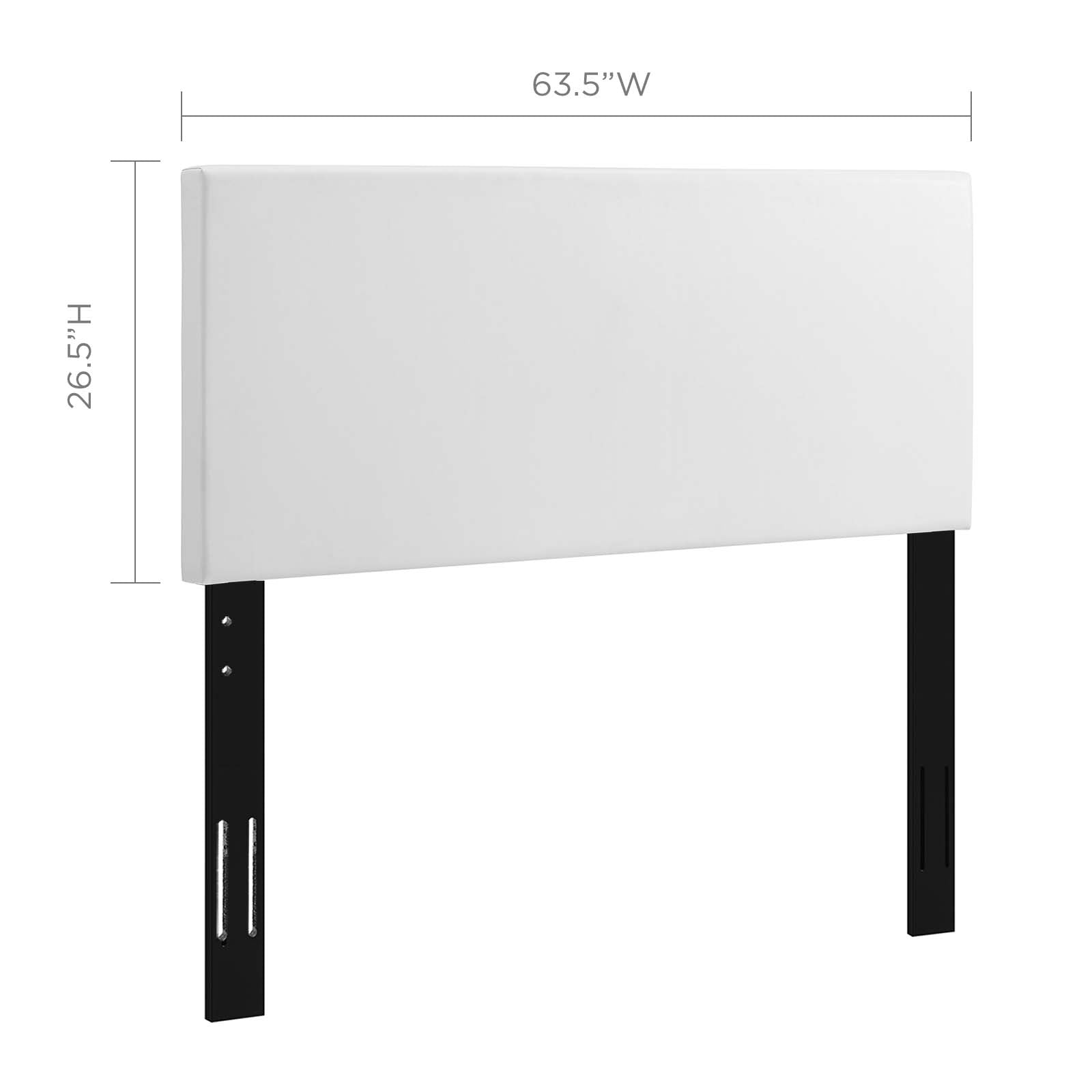 Modway Headboards - Taylor Full / Queen Upholstered Faux Leather Headboard White