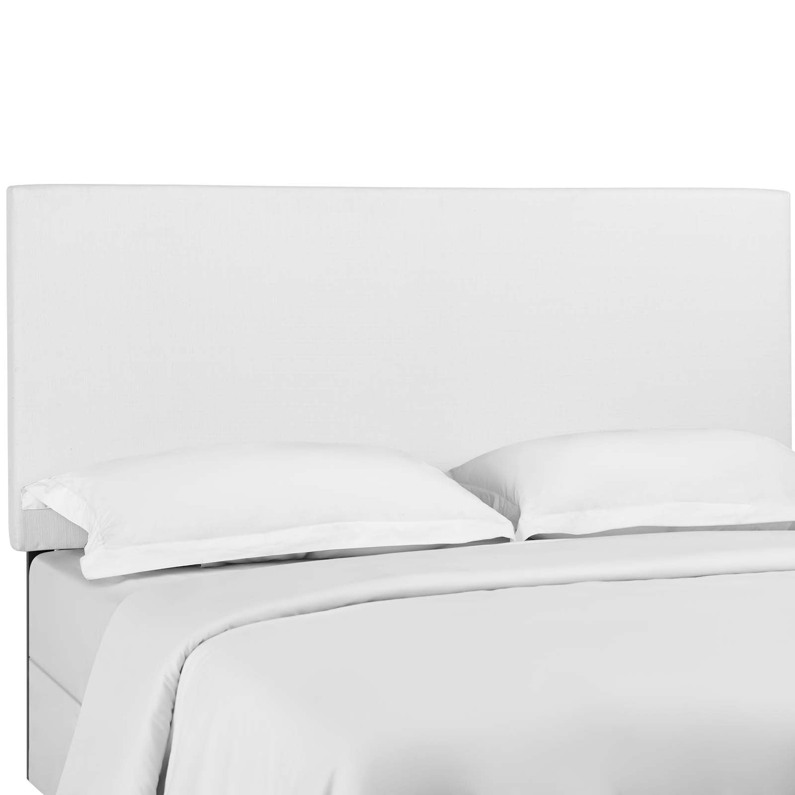 Modway Headboards - Taylor-King-and-California-King-Upholstered-Linen-Fabric-Headboard-White
