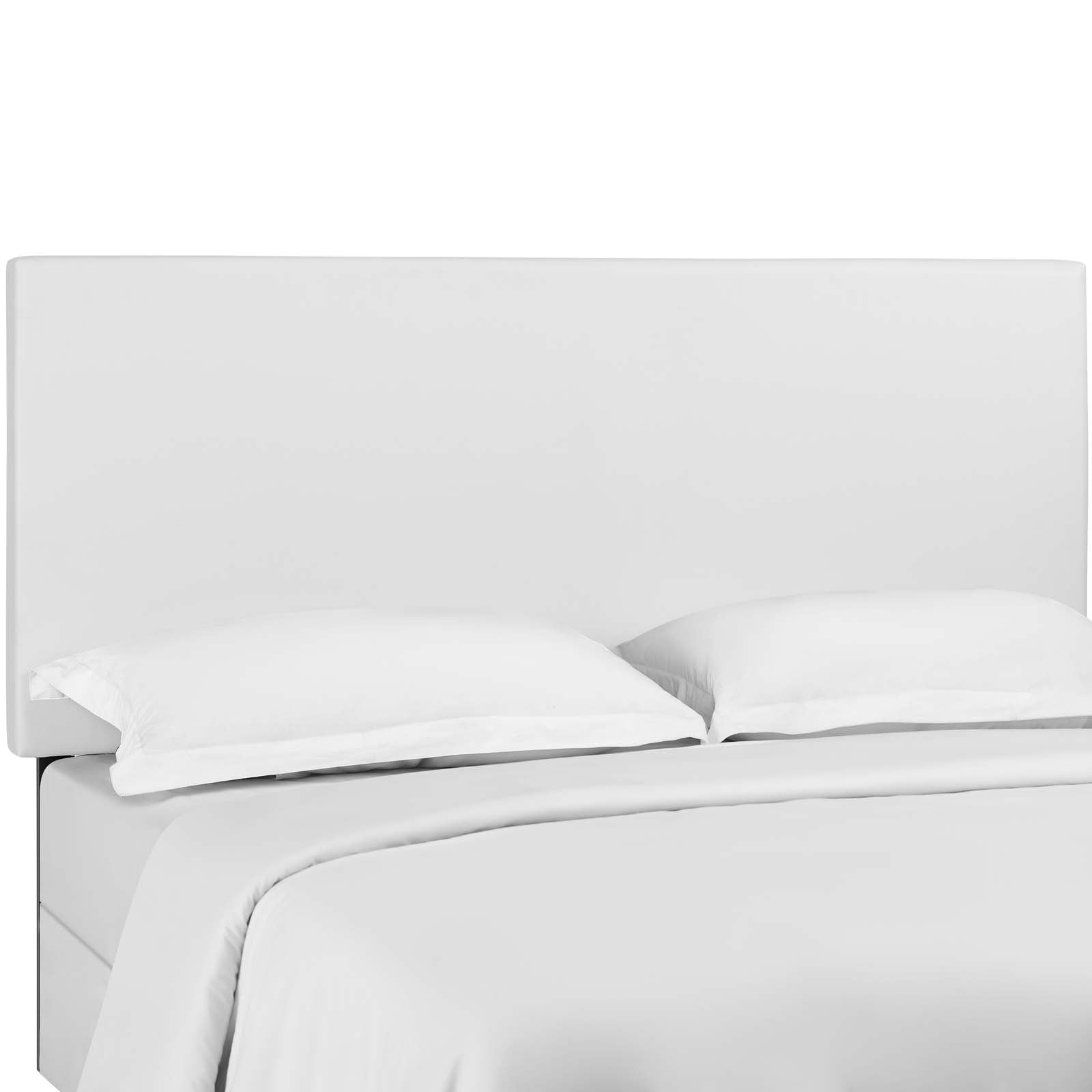 Modway Headboards - Taylor-King-and-California-King-Upholstered-Faux-Leather-Headboard-White