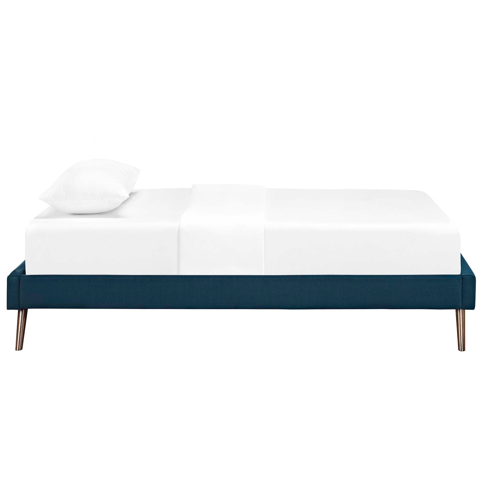Modway Beds - Loryn Twin Fabric Bed Frame with Round Splayed Legs Azure