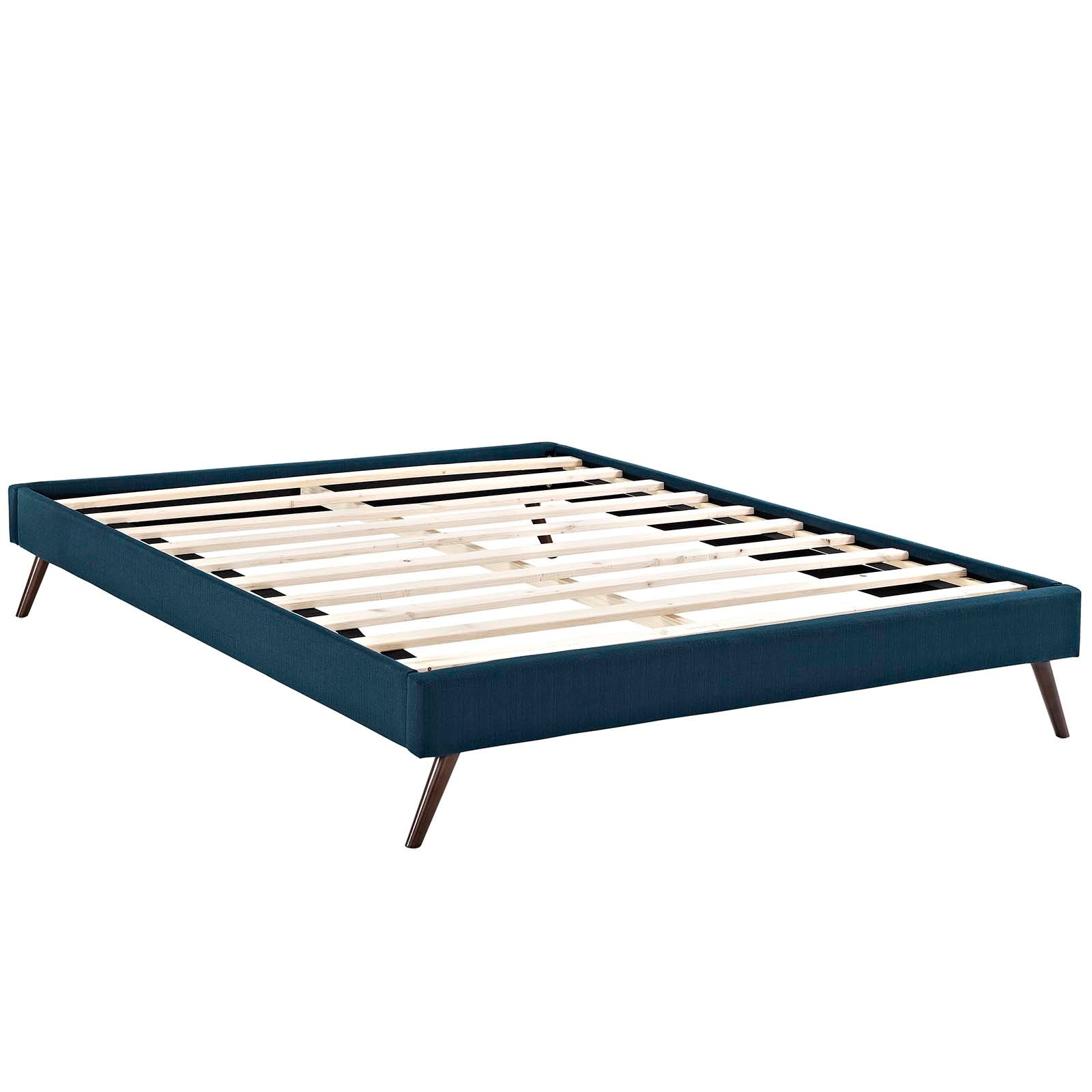 Modway Beds - Loryn Full Fabric Bed Frame with Round Splayed Legs Azure