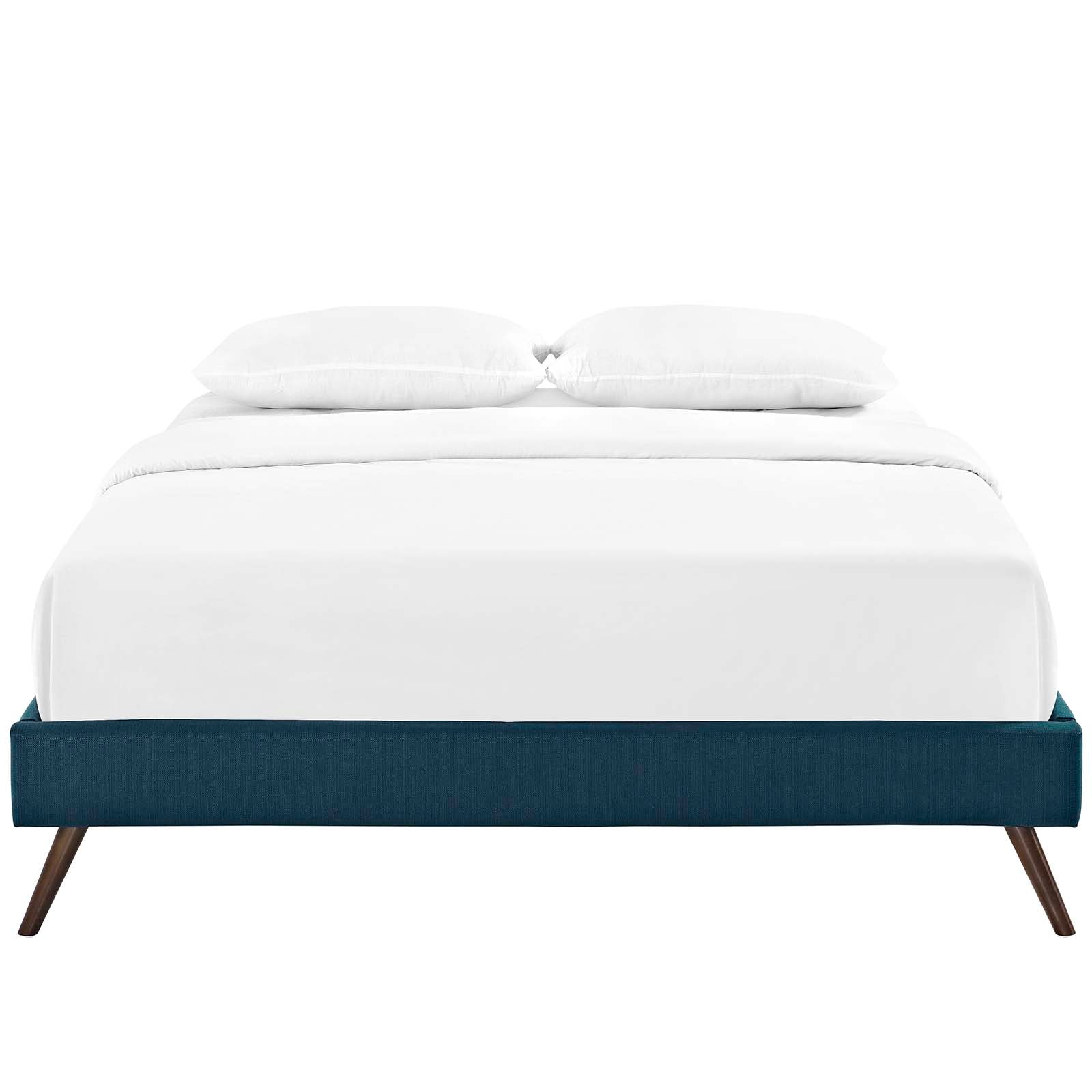 Modway Beds - Loryn Full Fabric Bed Frame with Round Splayed Legs Azure