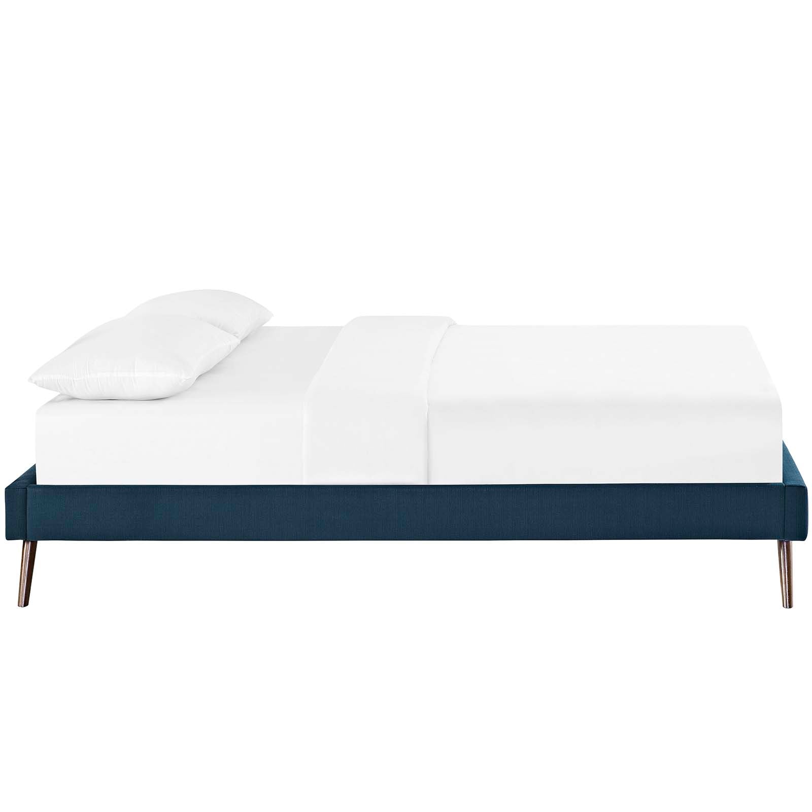 Modway Beds - Loryn Queen Fabric Bed Frame with Round Splayed Legs Azure