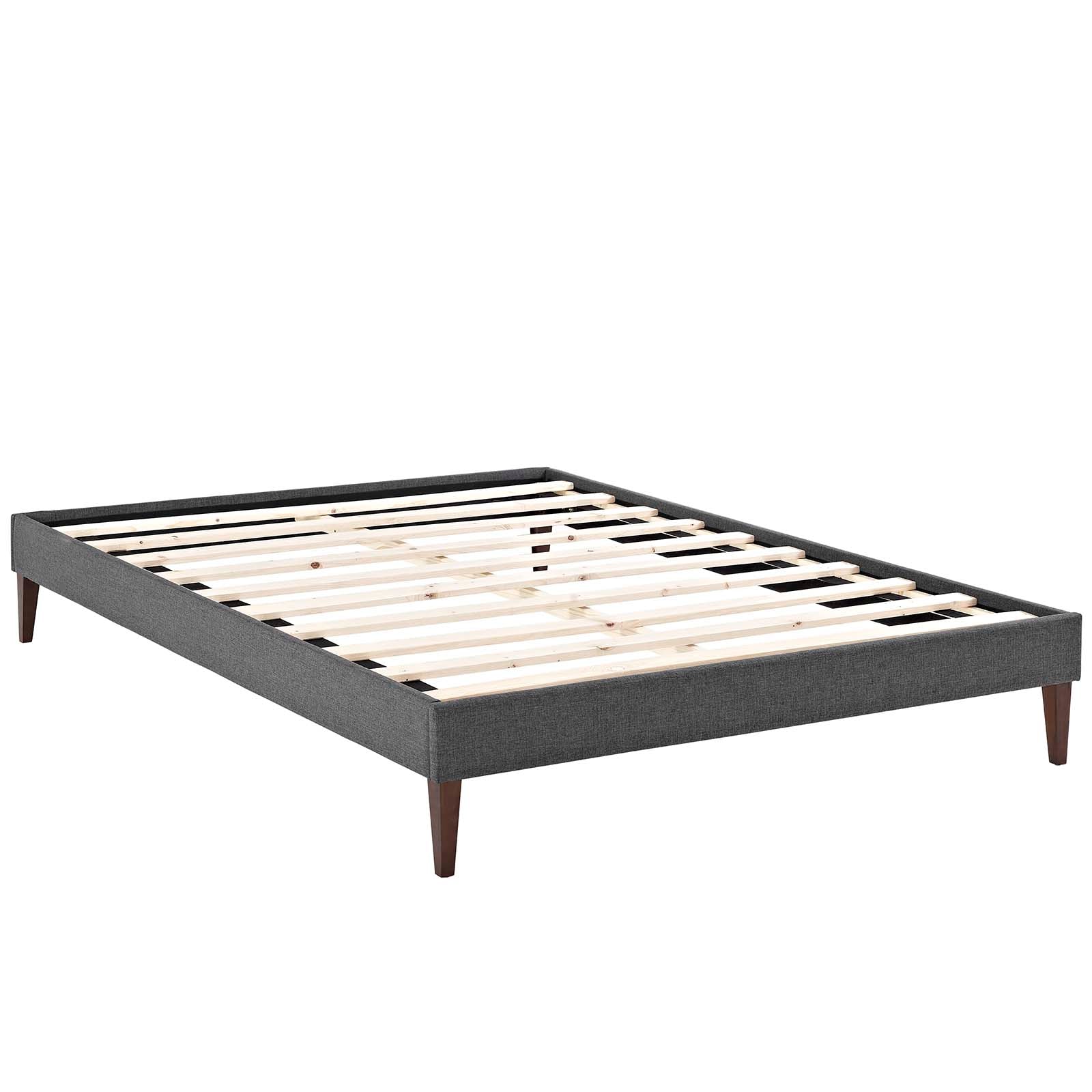 Modway Beds - Tessie Full Fabric Bed Frame with Squared Tapered Legs Gray