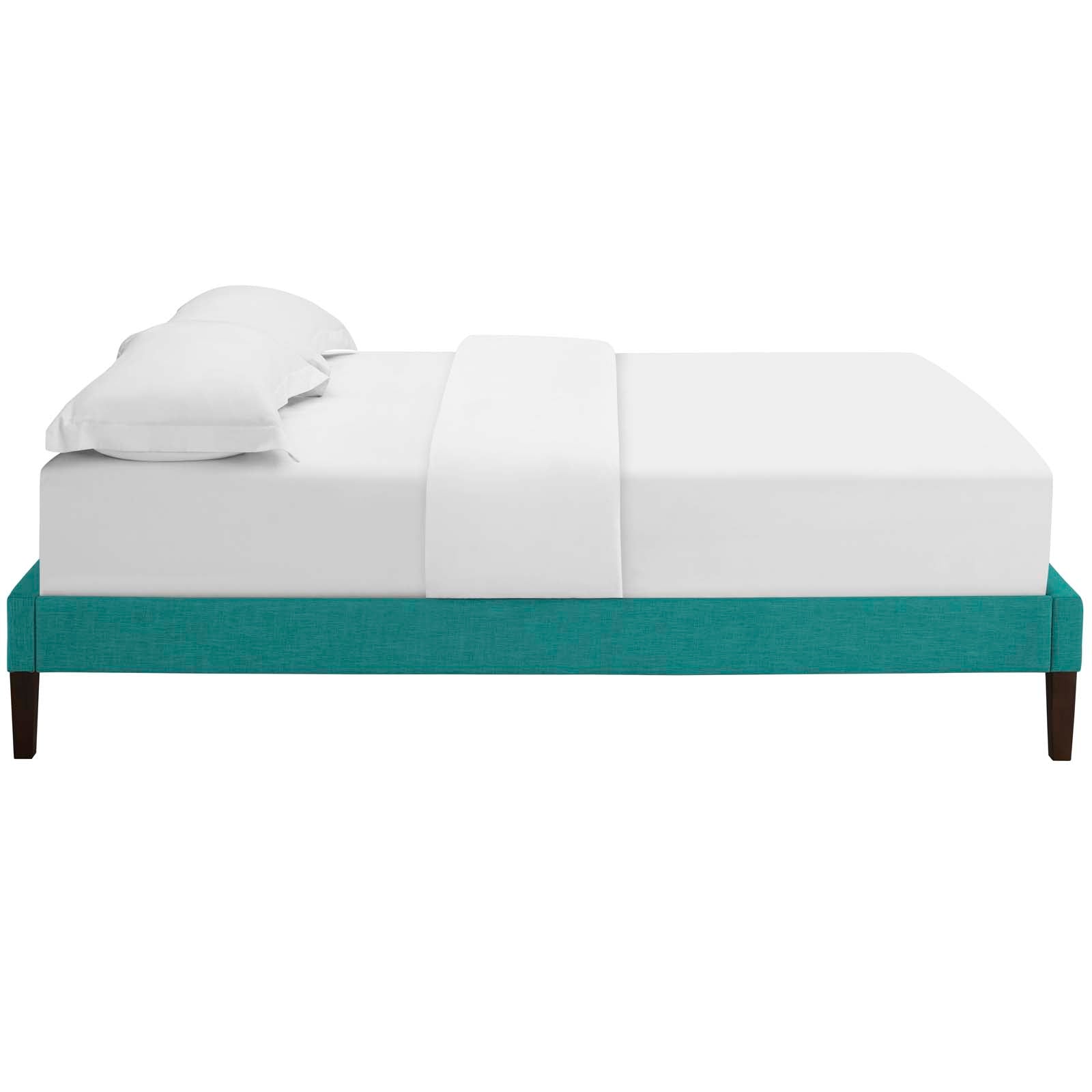 Modway Beds - Tessie Full Fabric Bed Frame with Squared Tapered Legs Teal