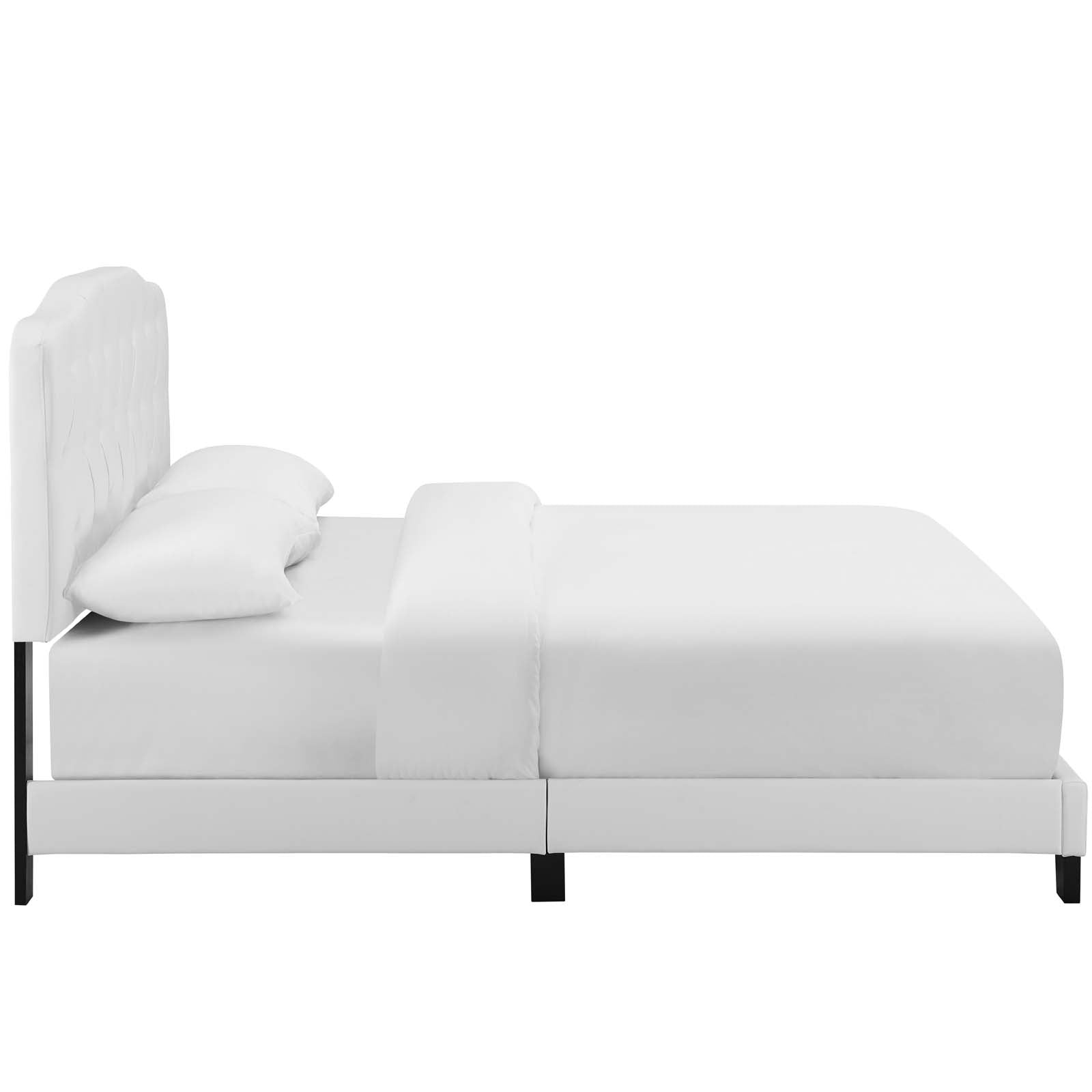 Modway Beds - Amelia Twin Faux Leather Bed White