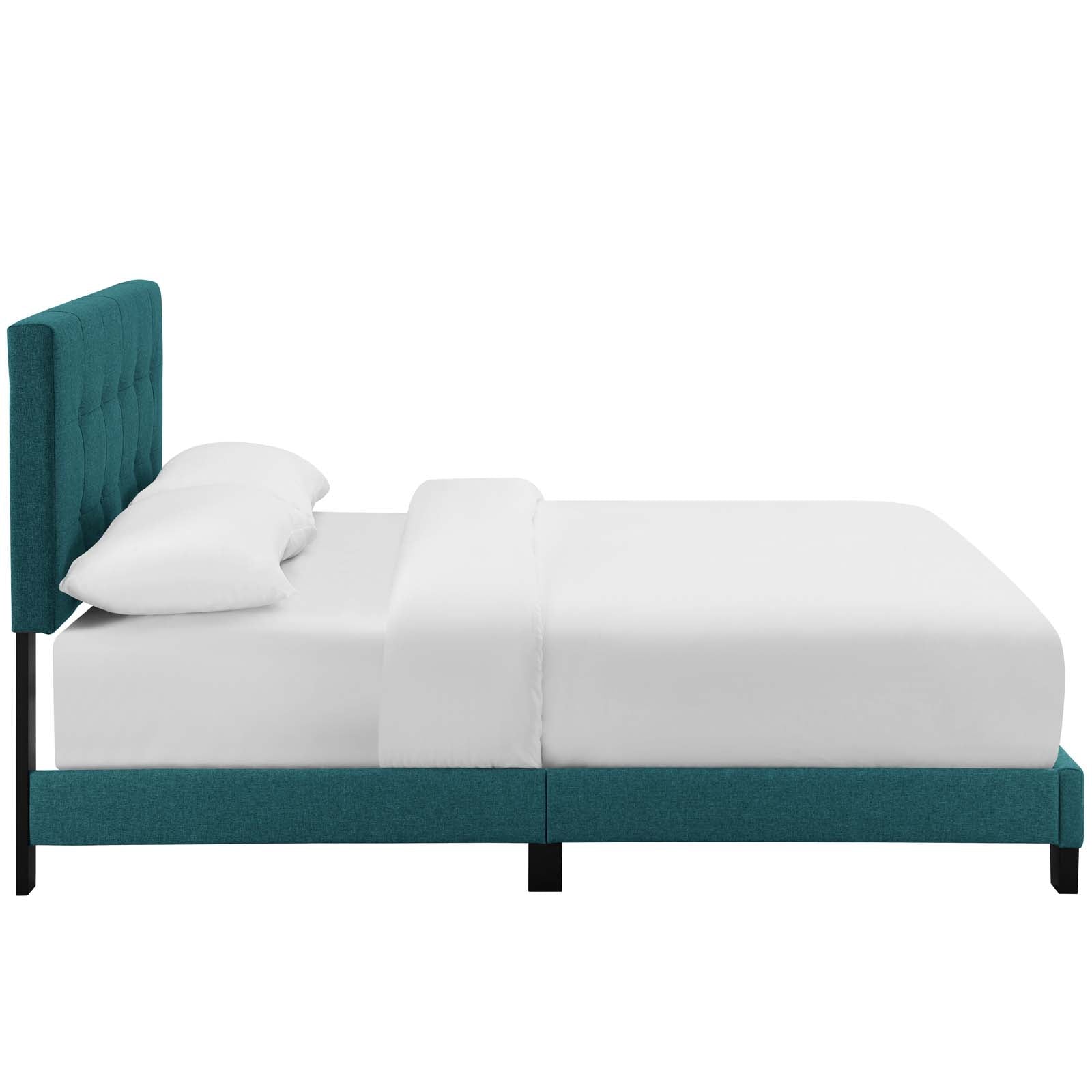 Modway Beds - Amira Twin Upholstered Fabric Bed Teal