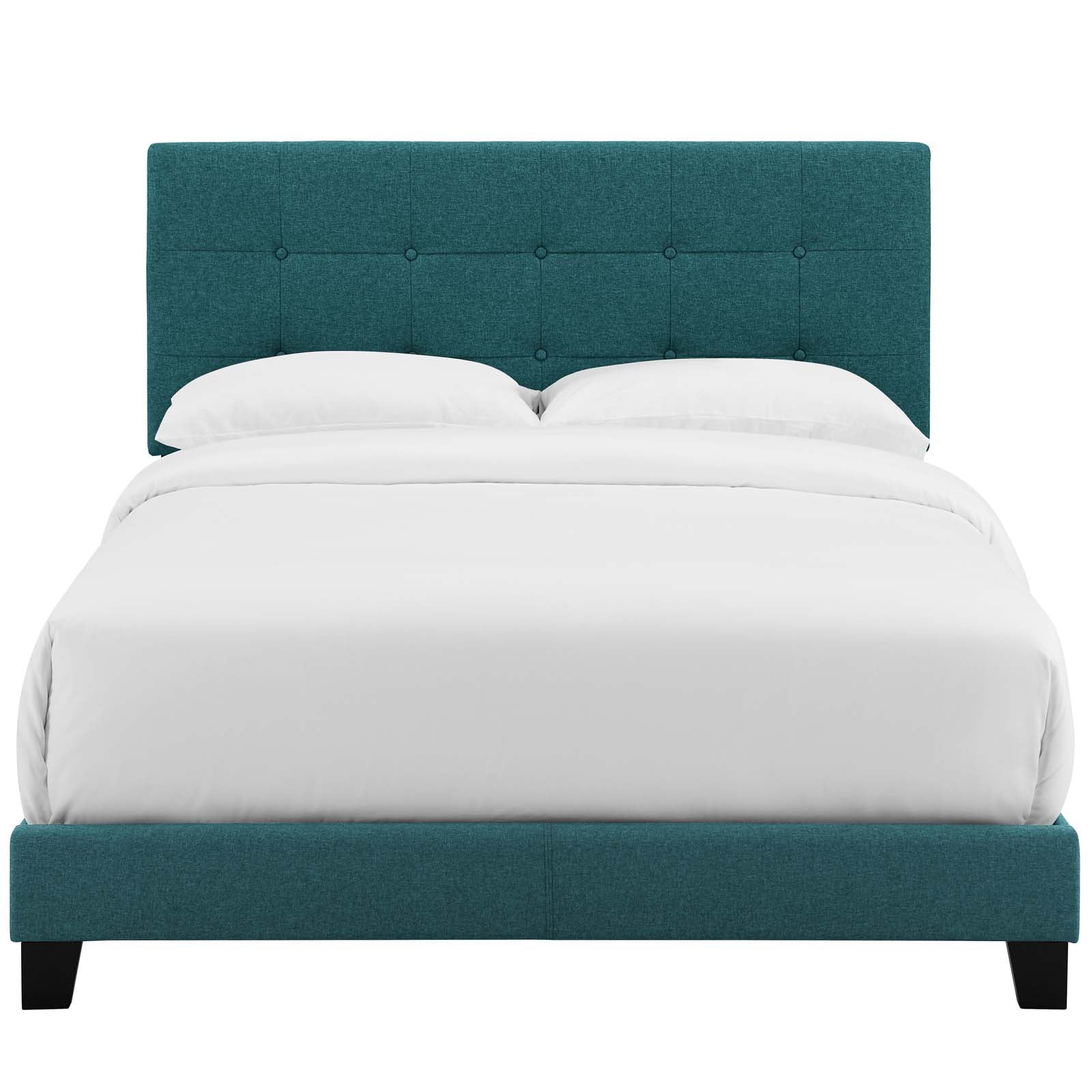 Modway Beds - Amira Twin Upholstered Fabric Bed Teal