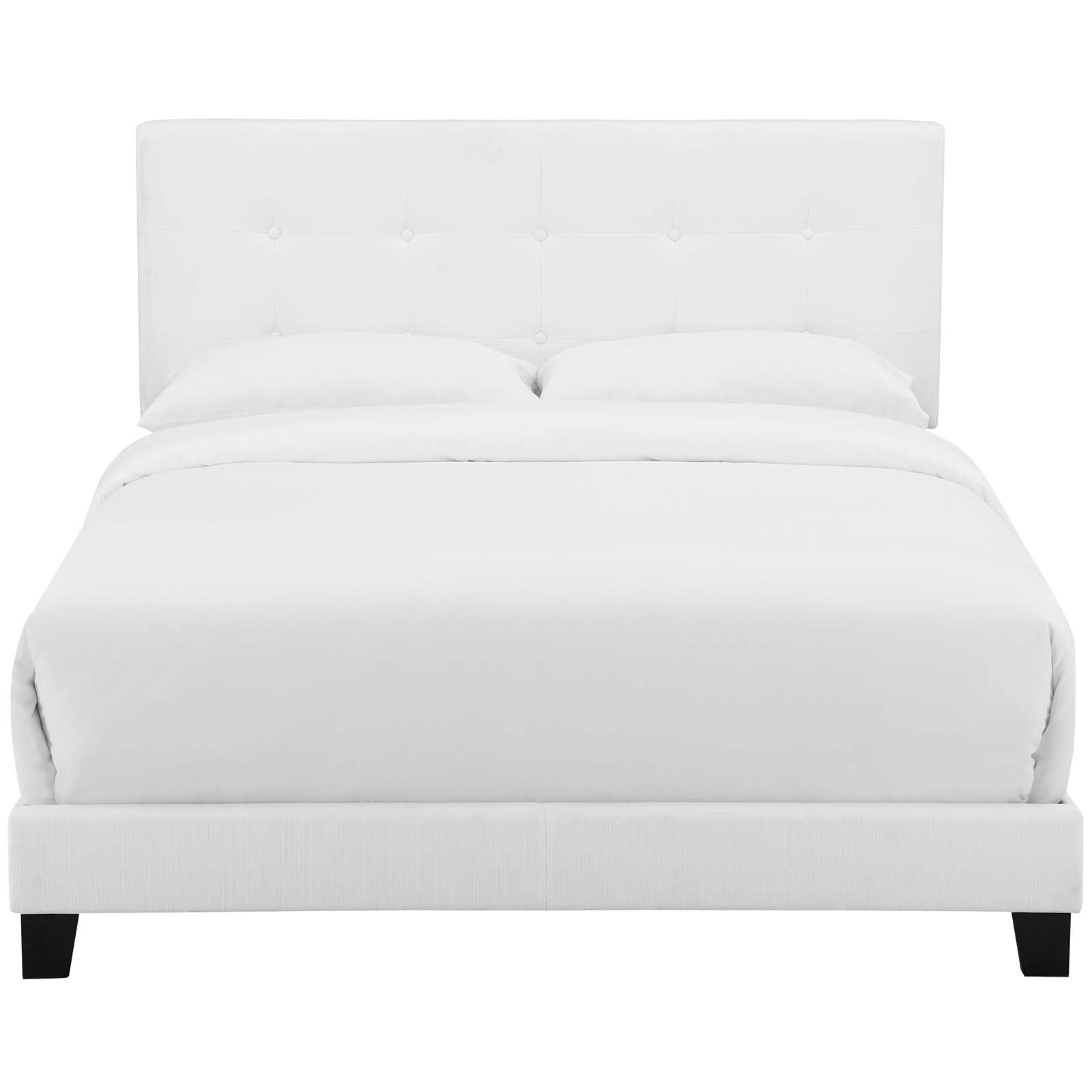 Modway Beds - Amira Twin Upholstered Fabric Bed White