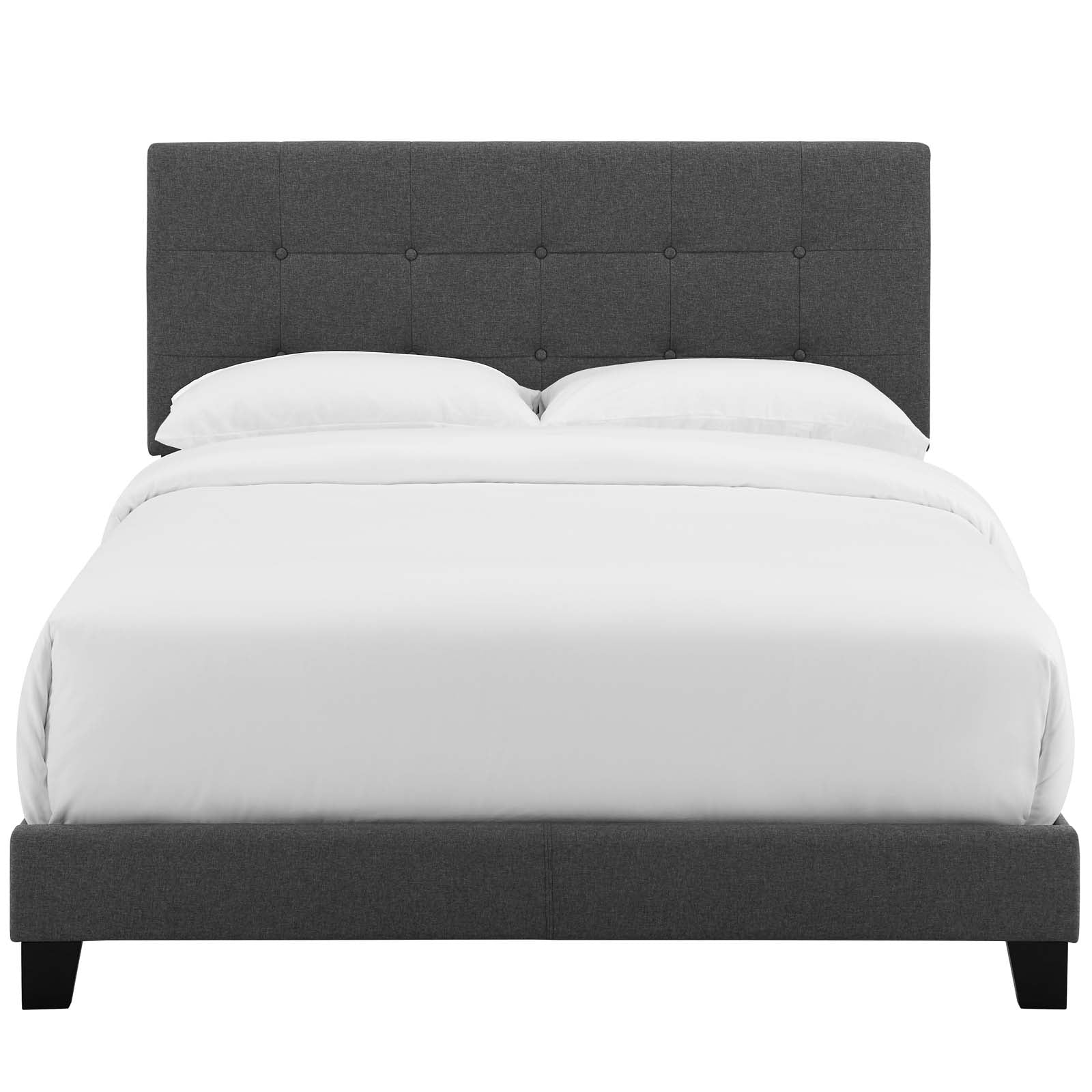 Modway Beds - Amira Full Upholstered Fabric Bed Gray