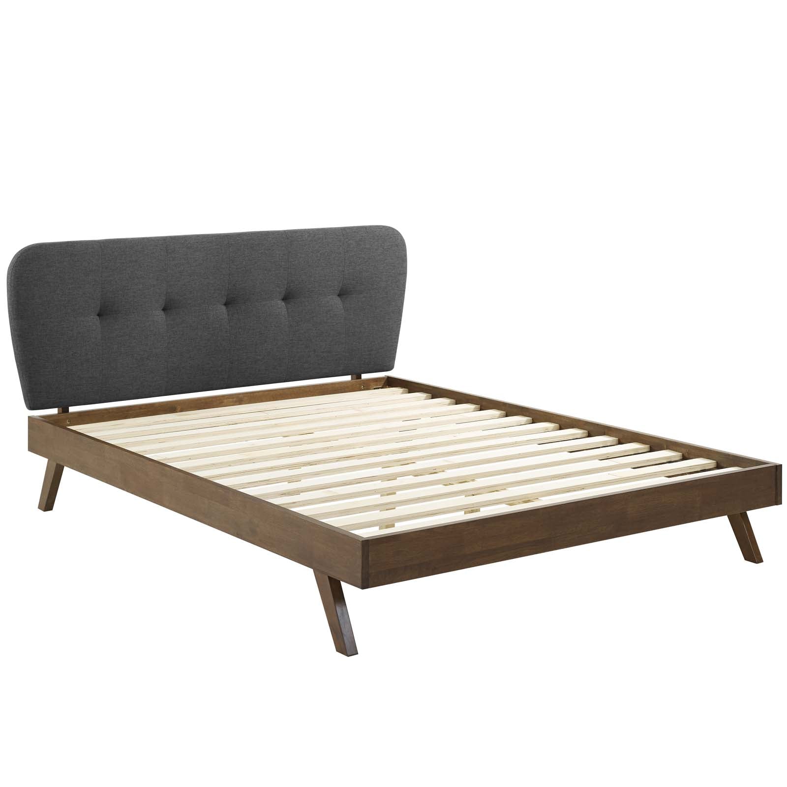 Modway Beds - Gianna Queen Upholstered Platform Bed Gray
