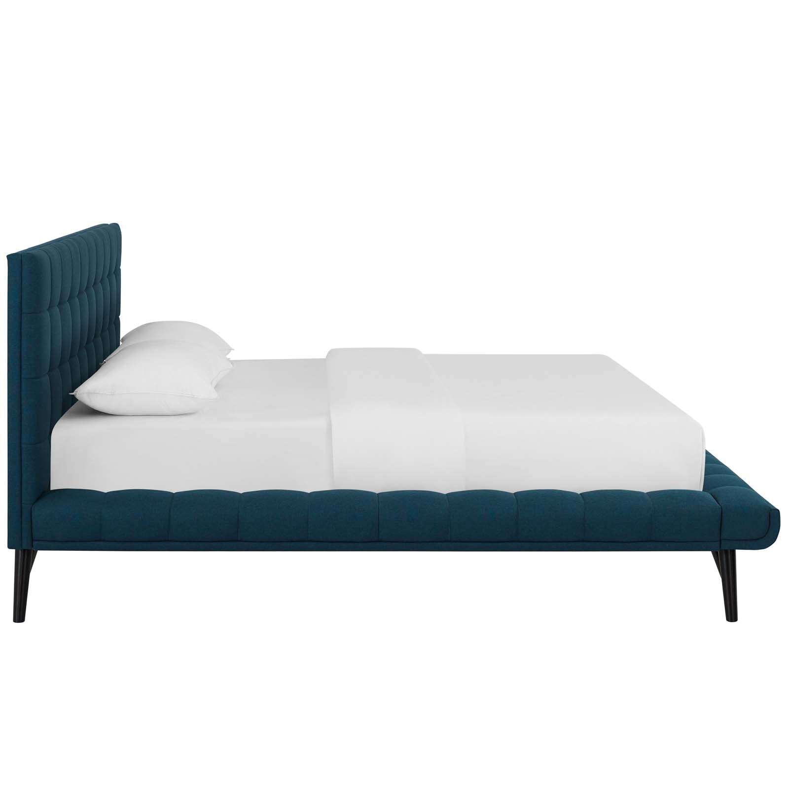 Modway Beds - Julia Biscuit Tufted Queen Bed Blue