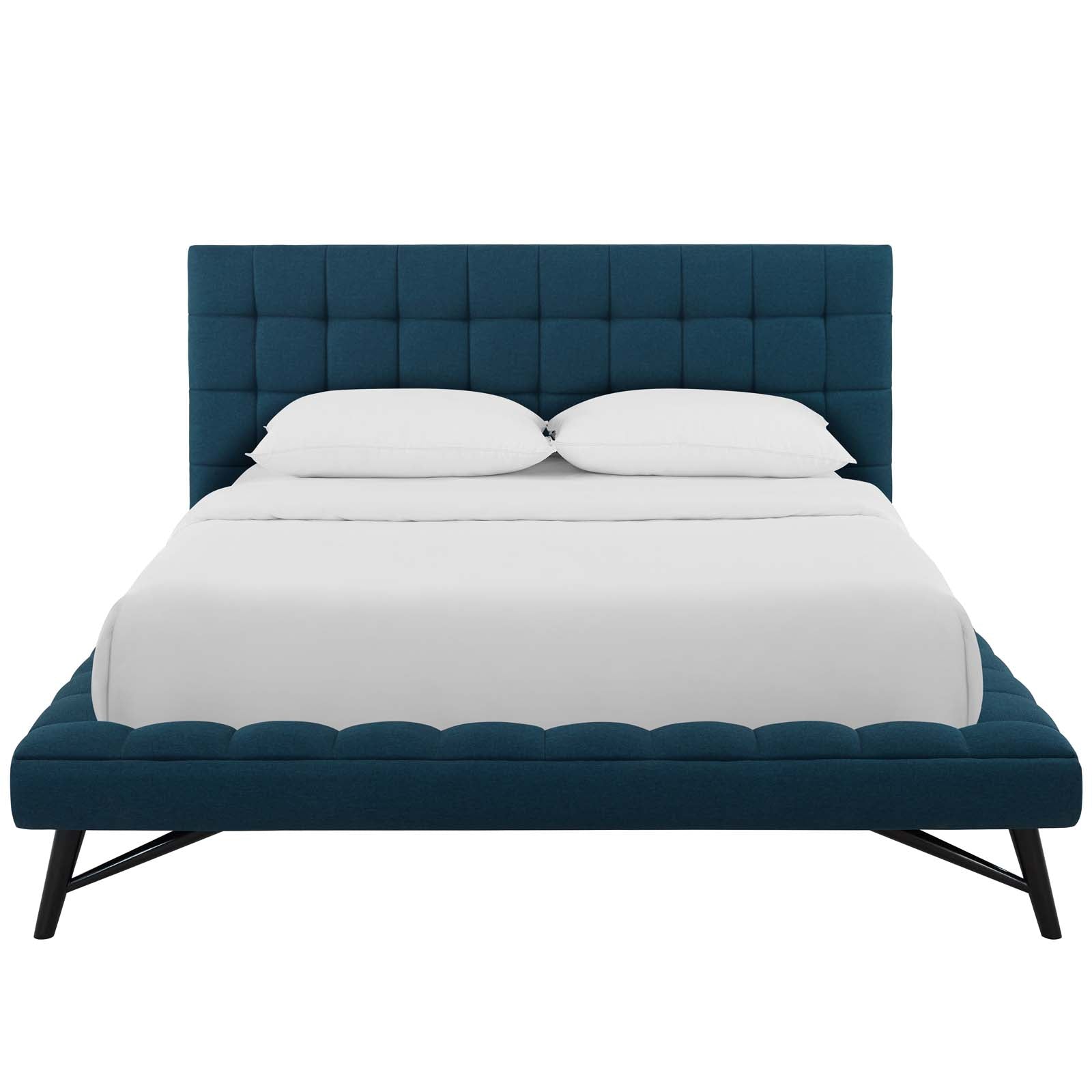 Modway Beds - Julia Biscuit Tufted Queen Bed Blue