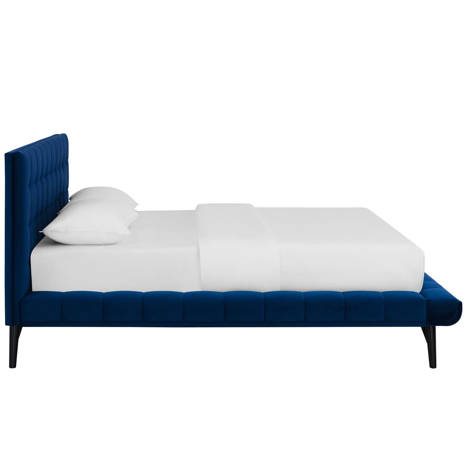 Modway Beds - Julia Biscuit Tufted Queen Bed Navy