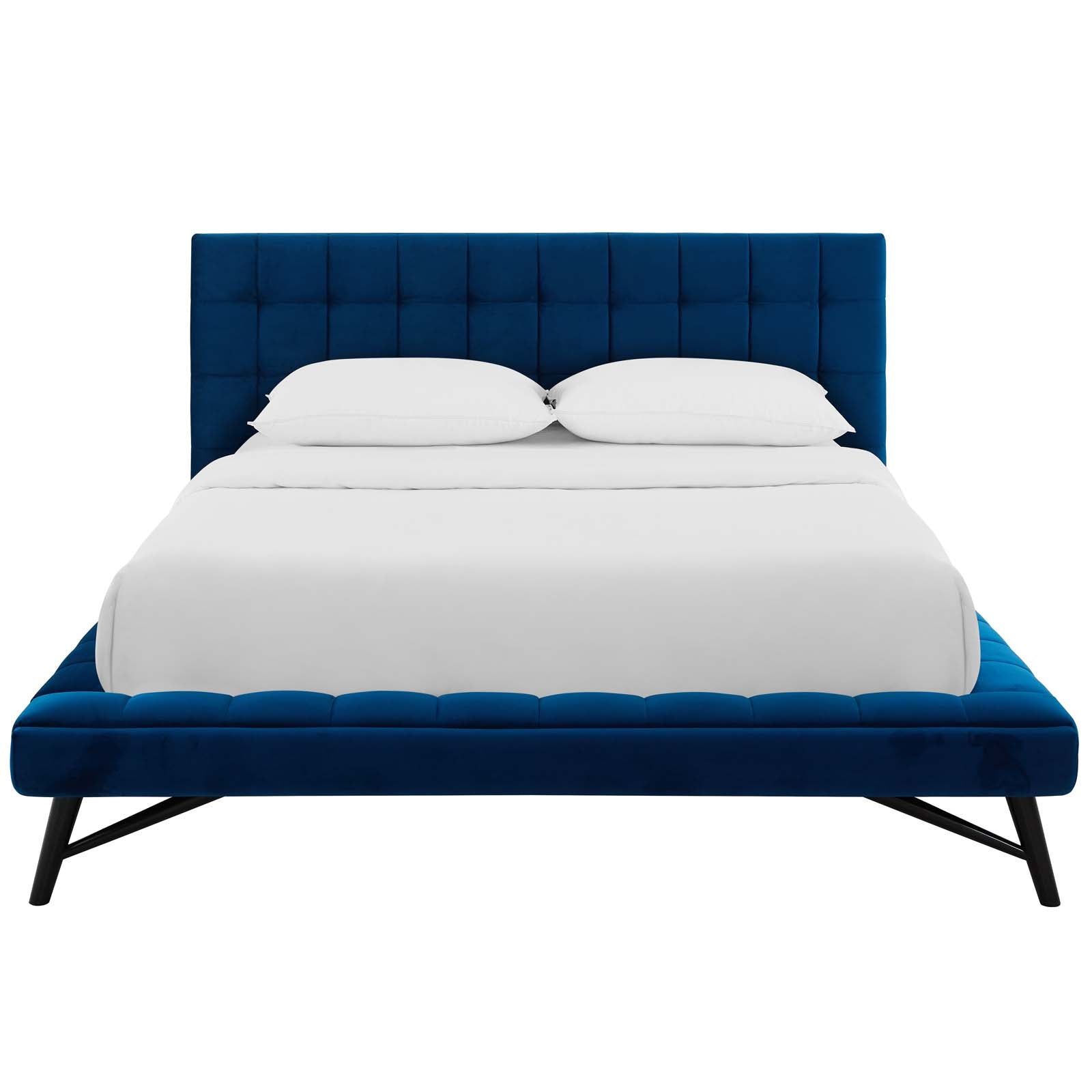 Modway Beds - Julia Biscuit Tufted Queen Bed Navy