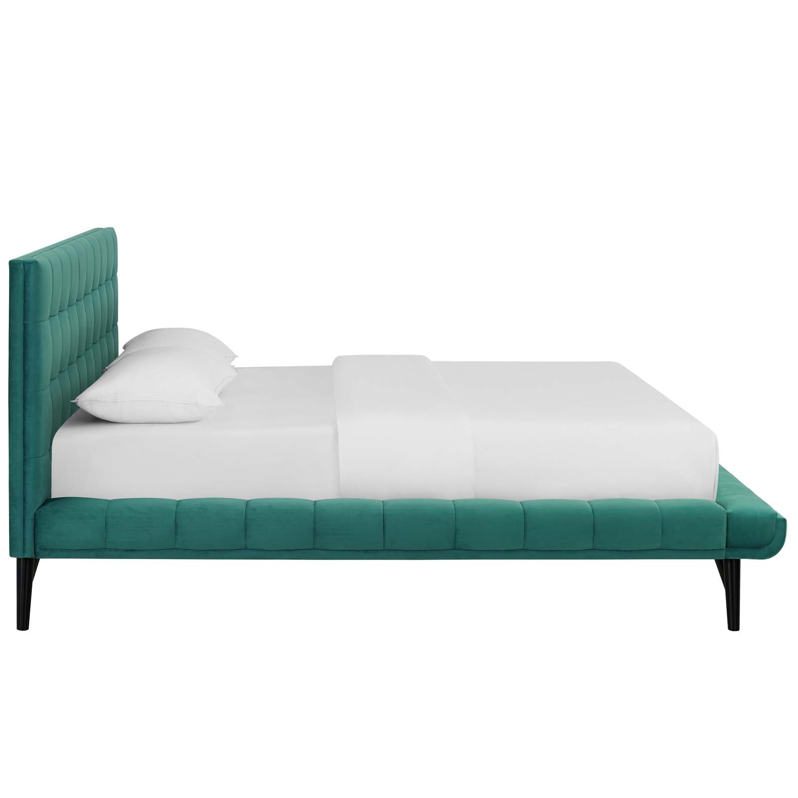 Modway Beds - Julia Biscuit Tufted Queen Bed Teal