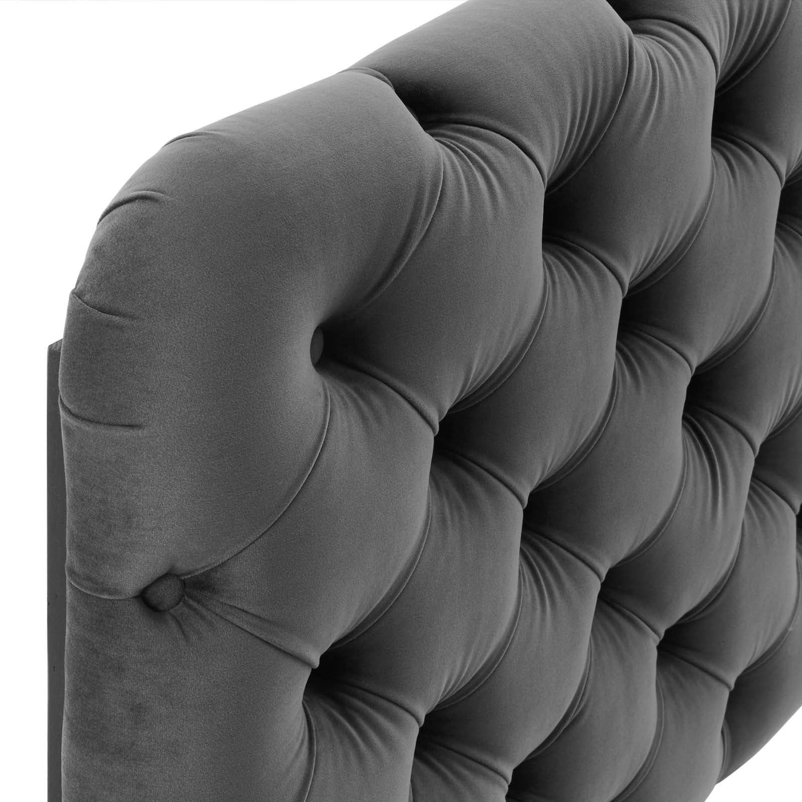 Modway Headboards - Lizzy Tufted Full/Queen Performance Velvet Headboard Charcoal