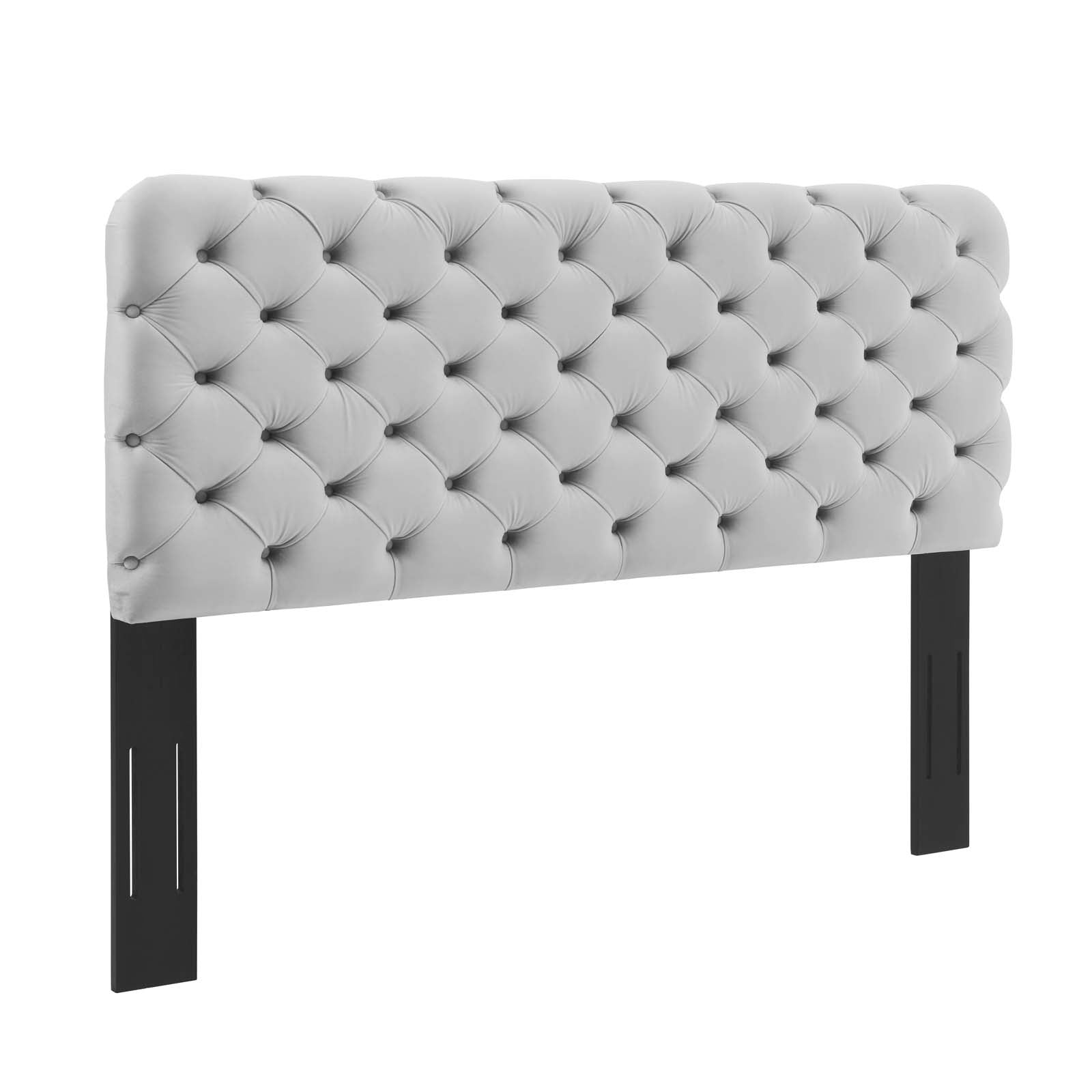 Modway Headboards - Lizzy Tufted Full/Queen Performance Velvet Headboard Light Gray