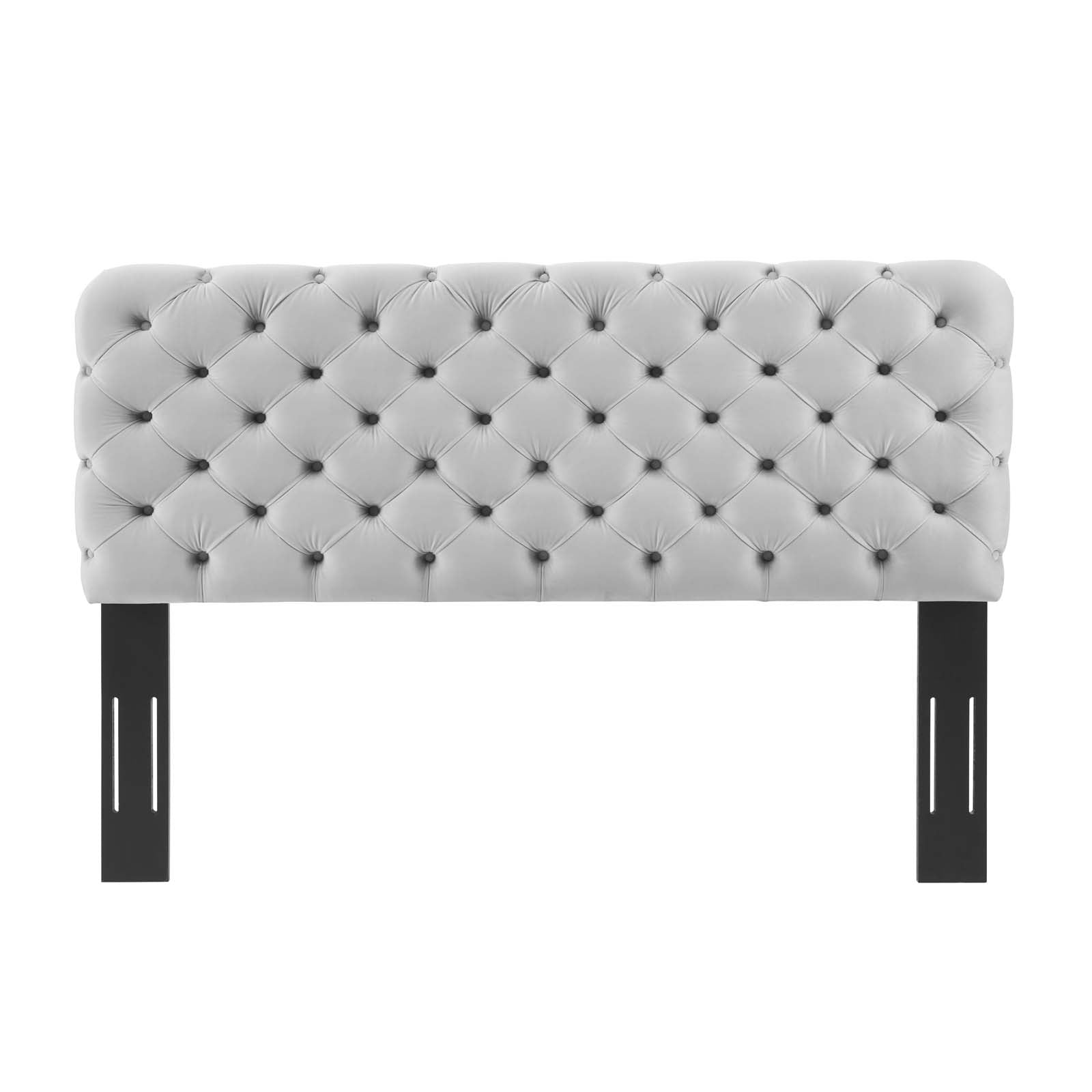 Modway Headboards - Lizzy Tufted Full/Queen Performance Velvet Headboard Light Gray