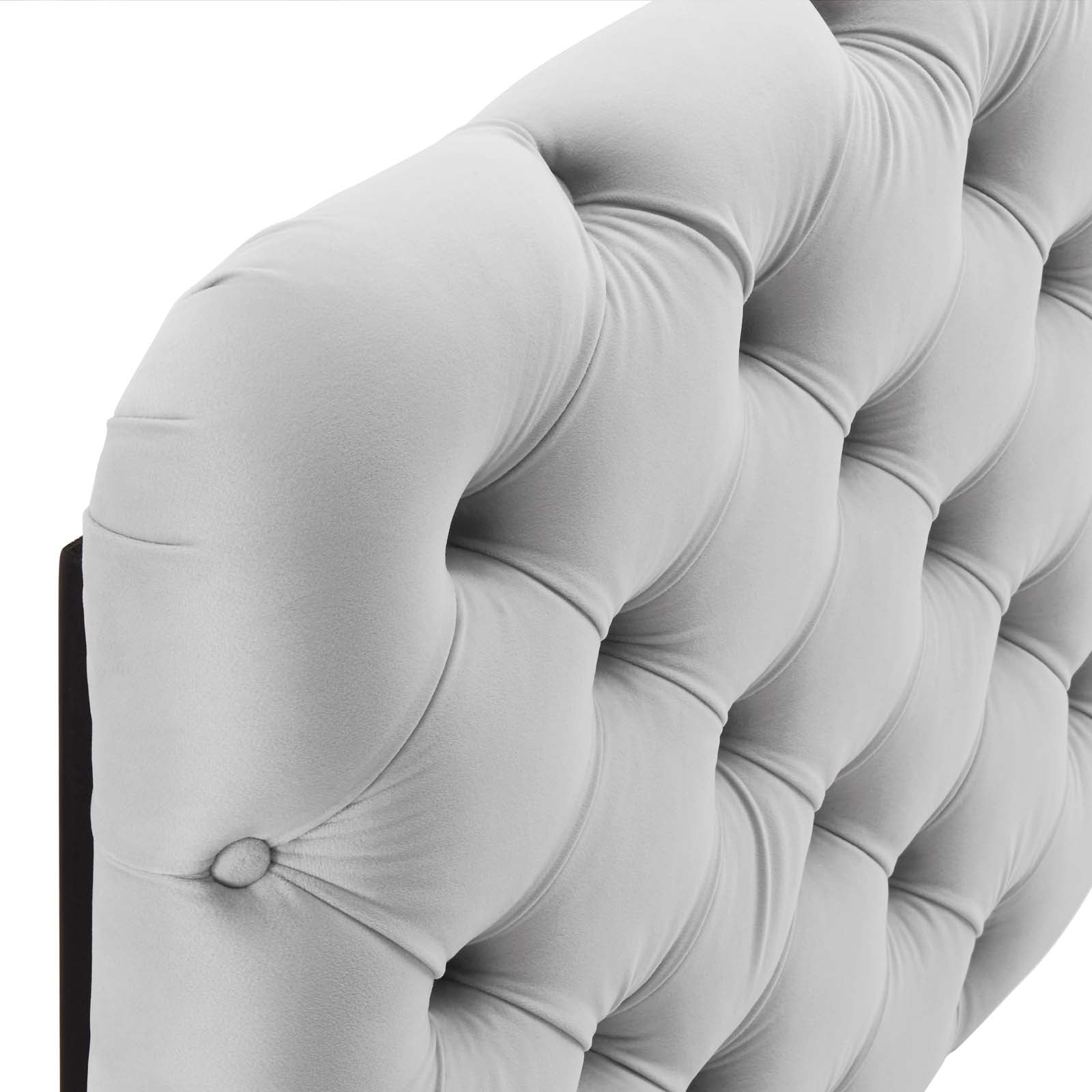 Modway Headboards - Lizzy Tufted Full/Queen Performance Velvet Headboard Light Gray