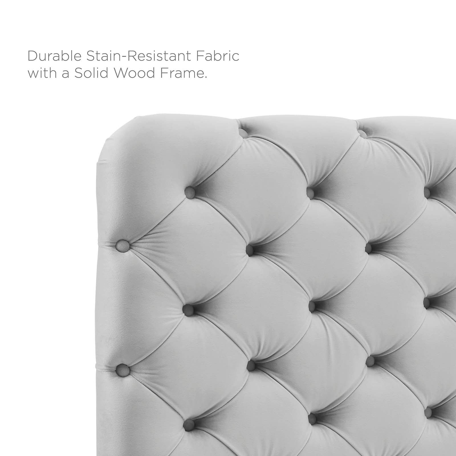 Modway Headboards - Lizzy Tufted Full/Queen Performance Velvet Headboard Light Gray