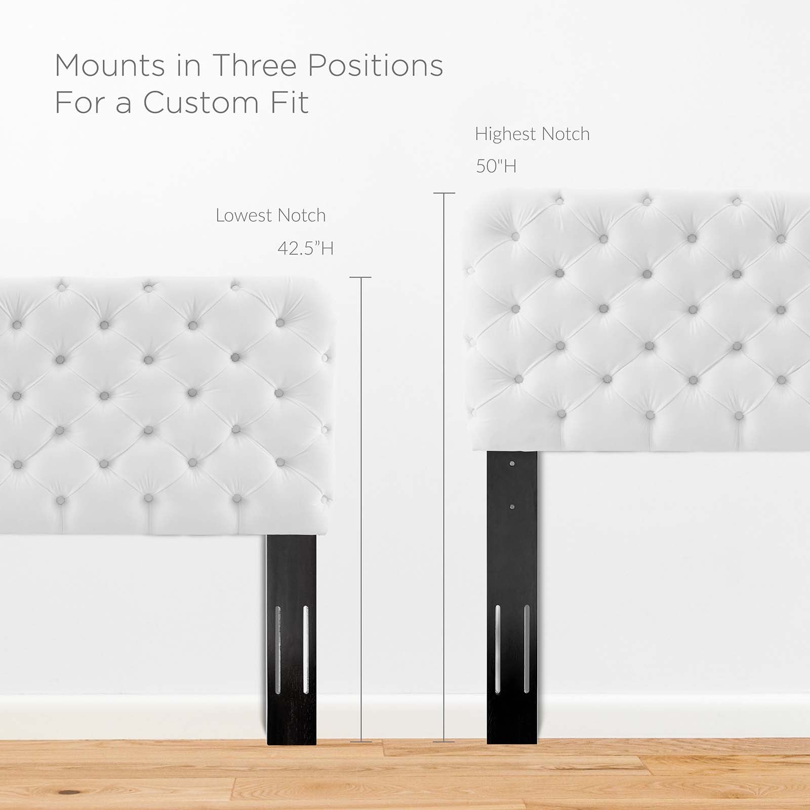 Modway Headboards - Lizzy Tufted King/California King Performance Velvet Headboard White