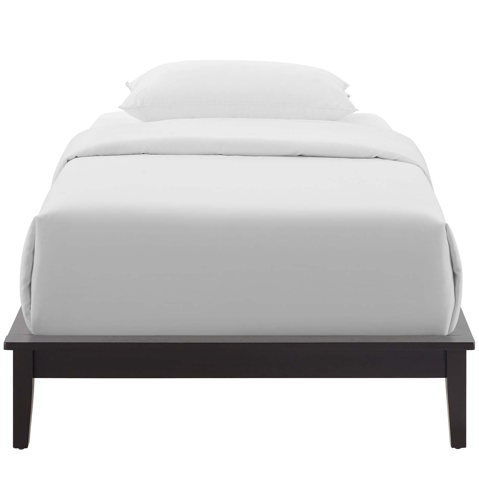 Modway Beds - Lodge Twin Wood Platform Bed Frame Cappuccino