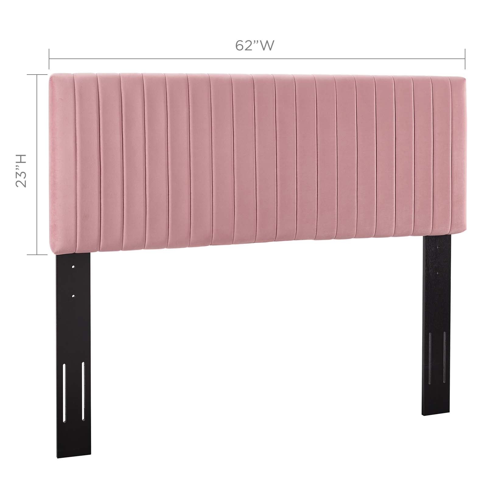 Modway Headboards - Keira Full / Queen Performance Velvet Headboard Dusty Rose