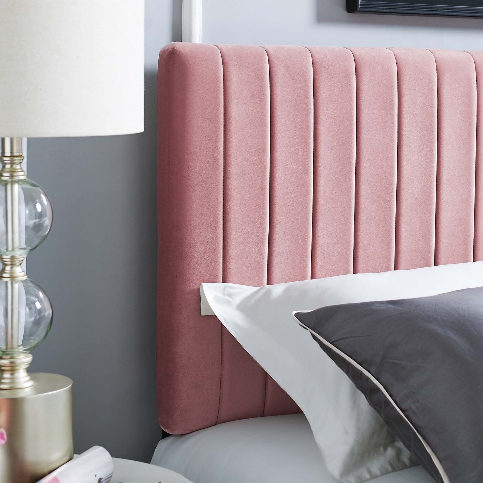 Modway Headboards - Keira Full / Queen Performance Velvet Headboard Dusty Rose