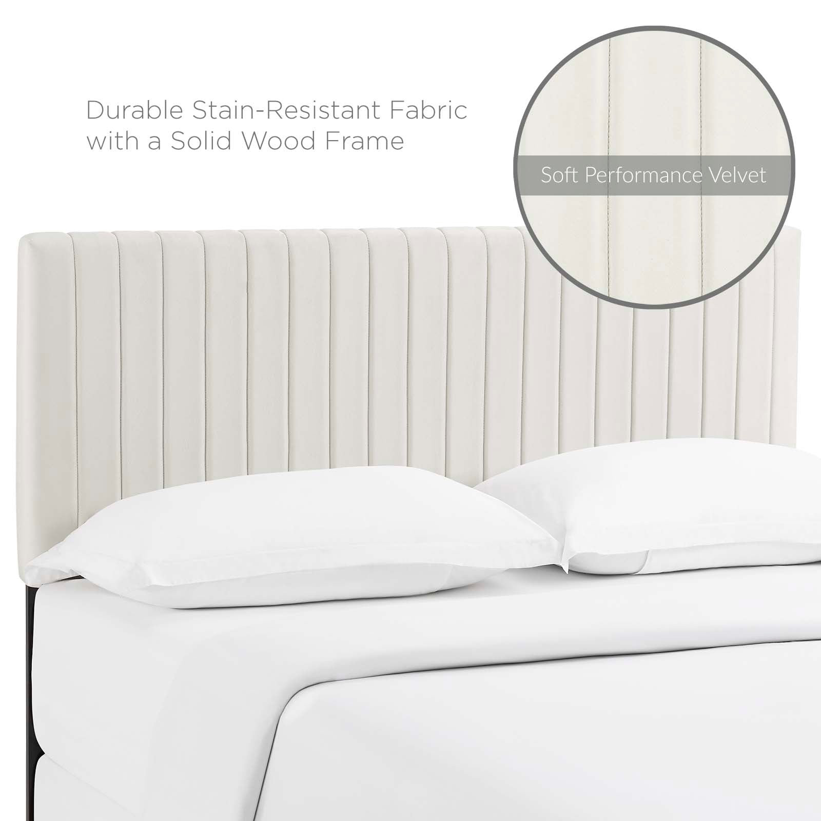 Modway Headboards - Keira Full / Queen Performance Velvet Headboard Ivory