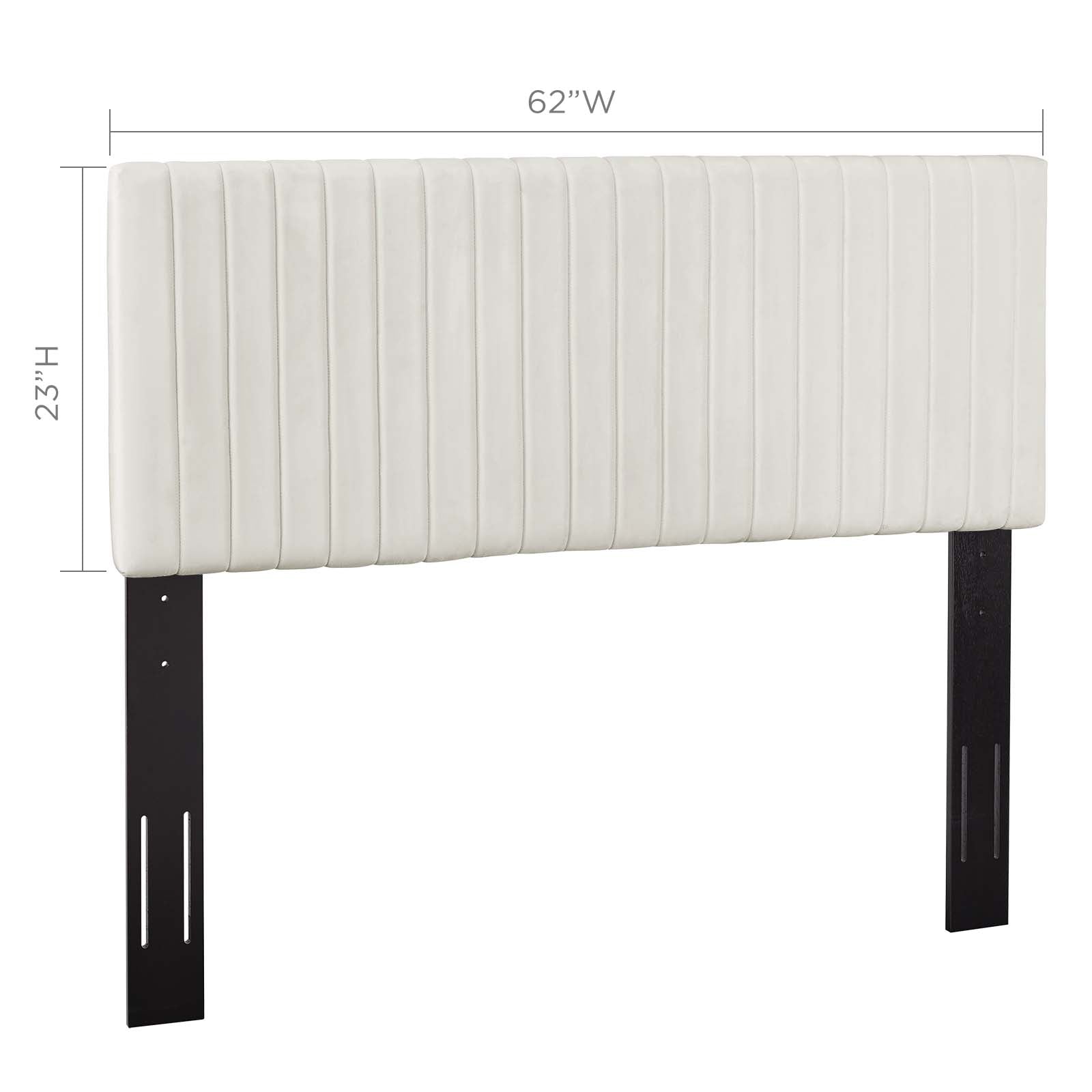 Modway Headboards - Keira Full / Queen Performance Velvet Headboard Ivory